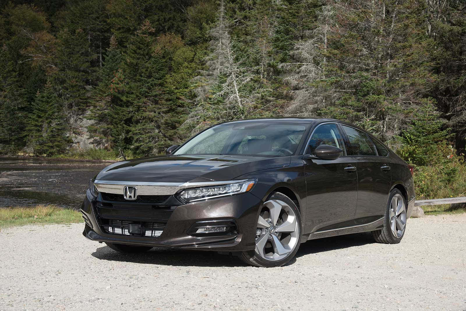 Honda Accord, dark gray, gravel, HD Desktop Wallpaper