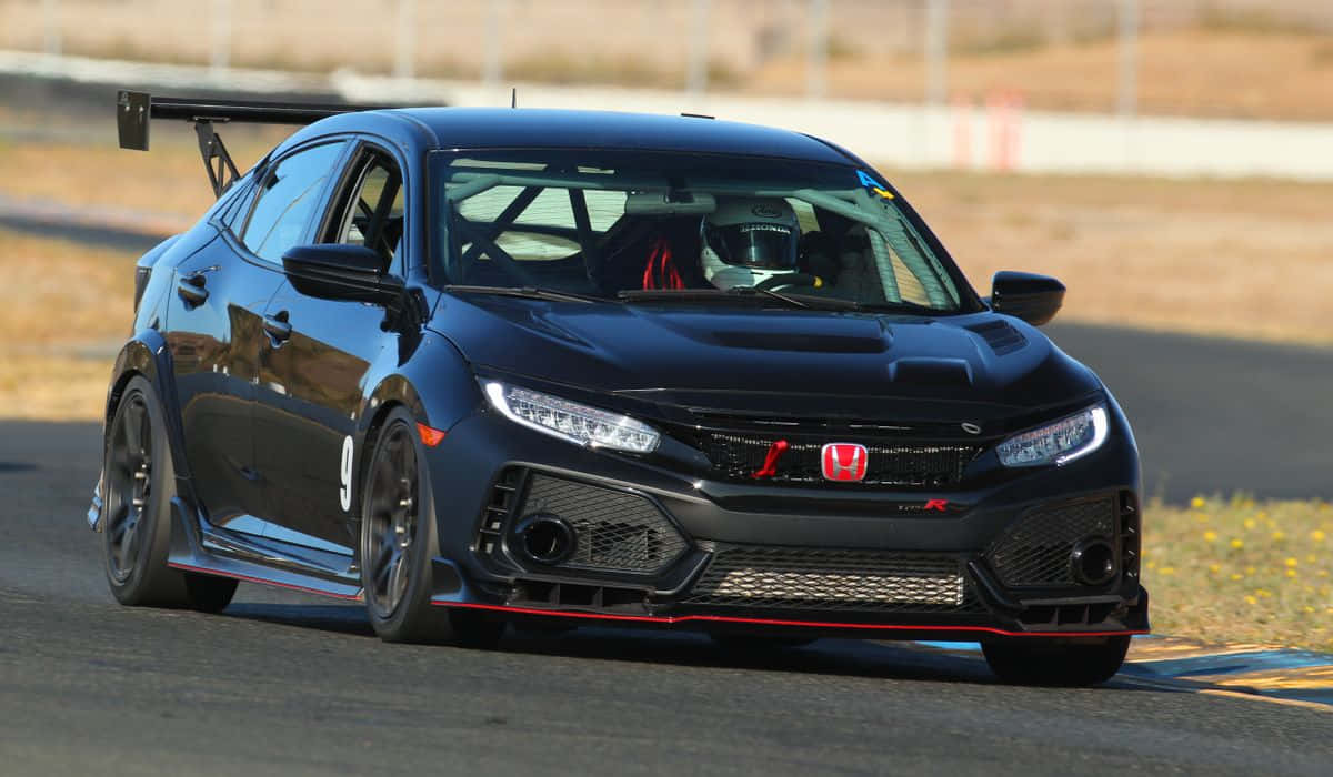 Honda Civic Type R, black, red accents, SD Desktop Wallpaper