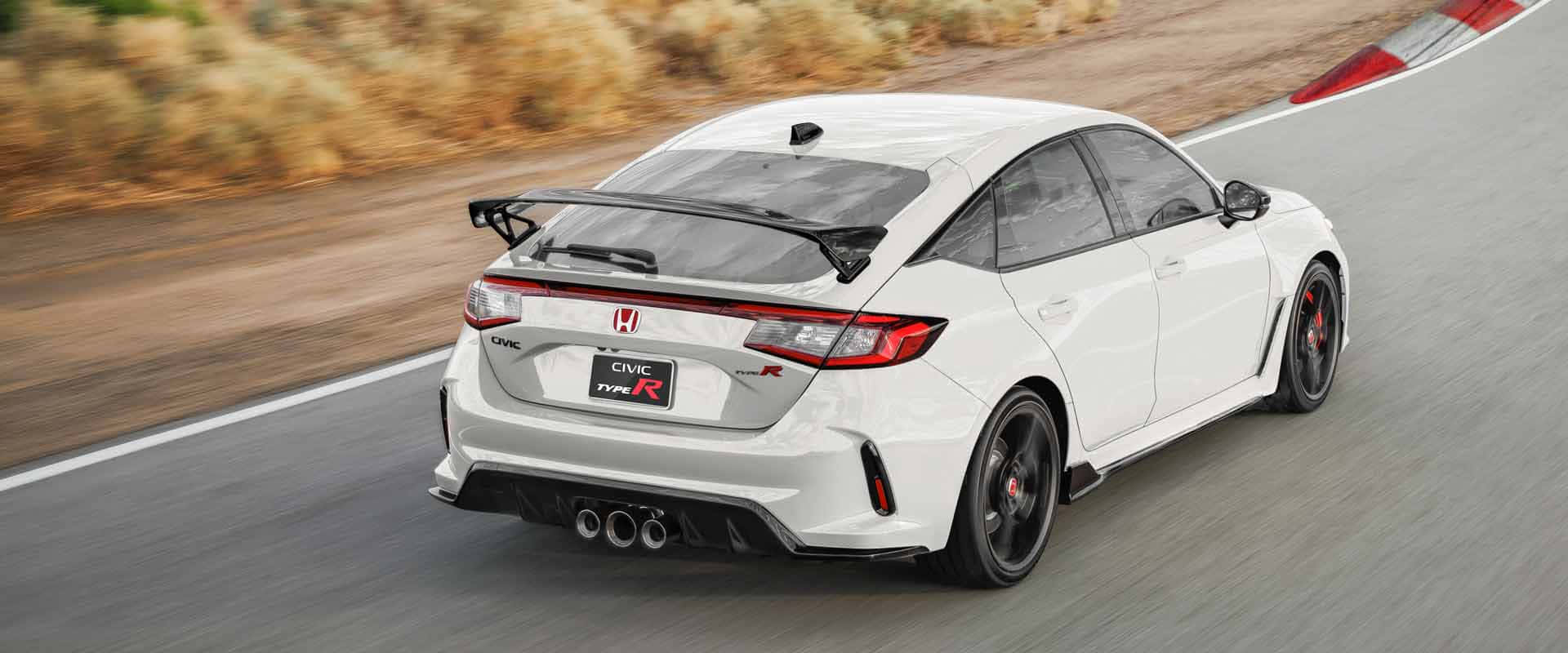 Honda Civic Type R, white, curving racetrack, Full HD Desktop Wallpaper