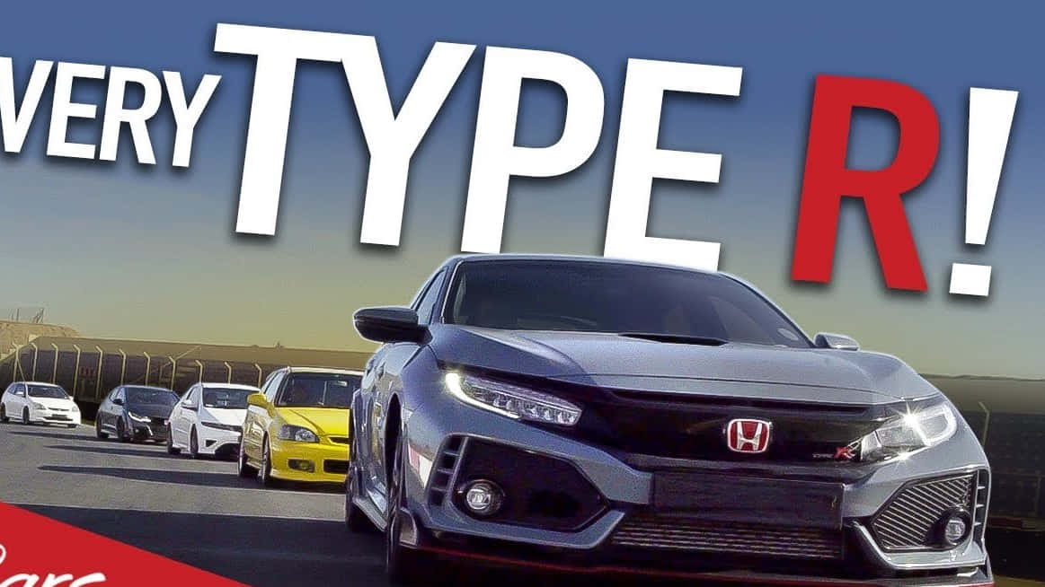 Honda Civic Type R, racetrack, clear sky, SD Desktop Wallpaper