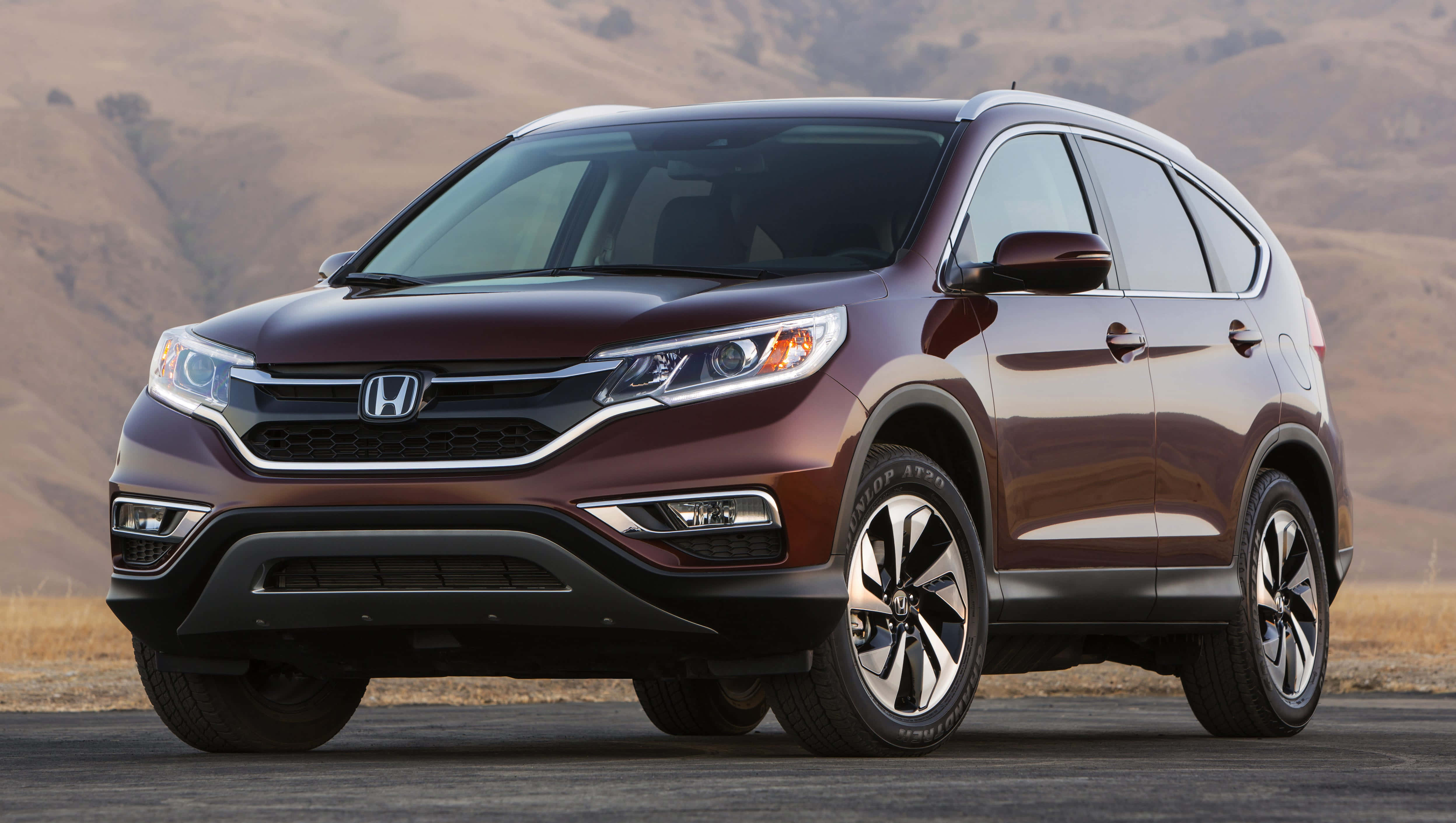 Honda CR-V, maroon, asphalt, 4K Desktop Wallpaper