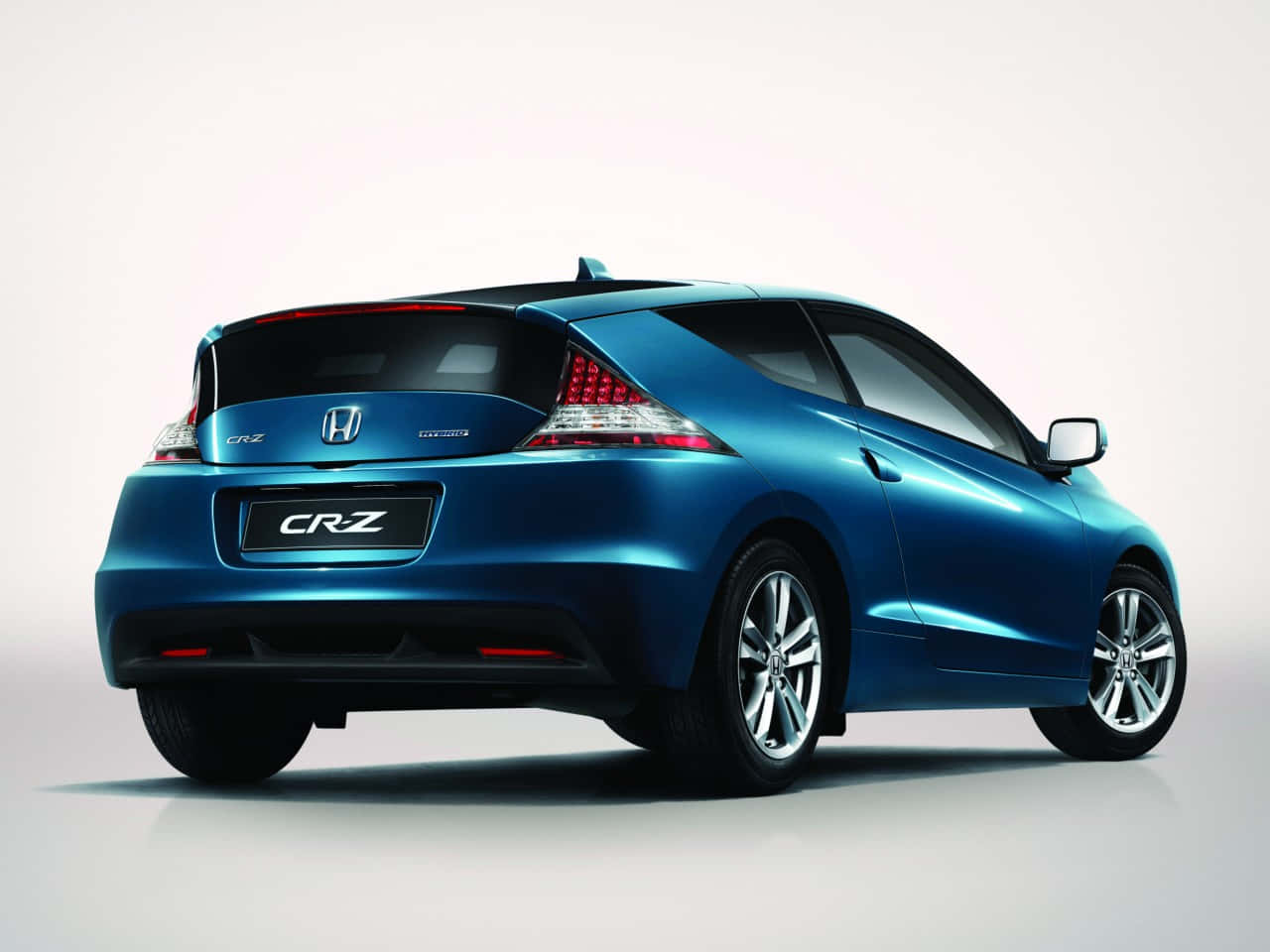 Honda CR-Z, blue, rear three-quarter angle, HD Desktop Wallpaper