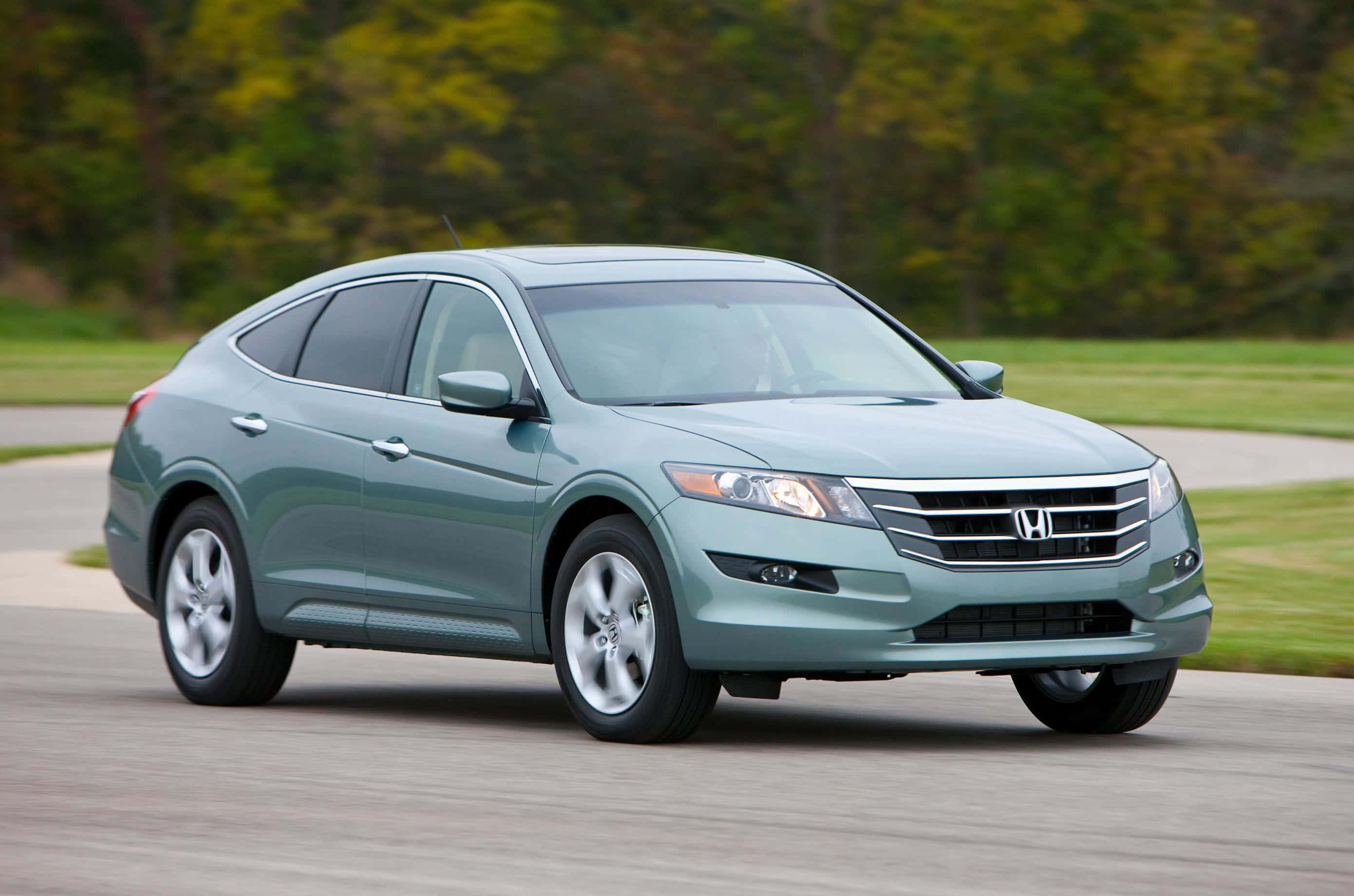Honda Crosstour, teal, paved road, 2K Desktop Wallpaper