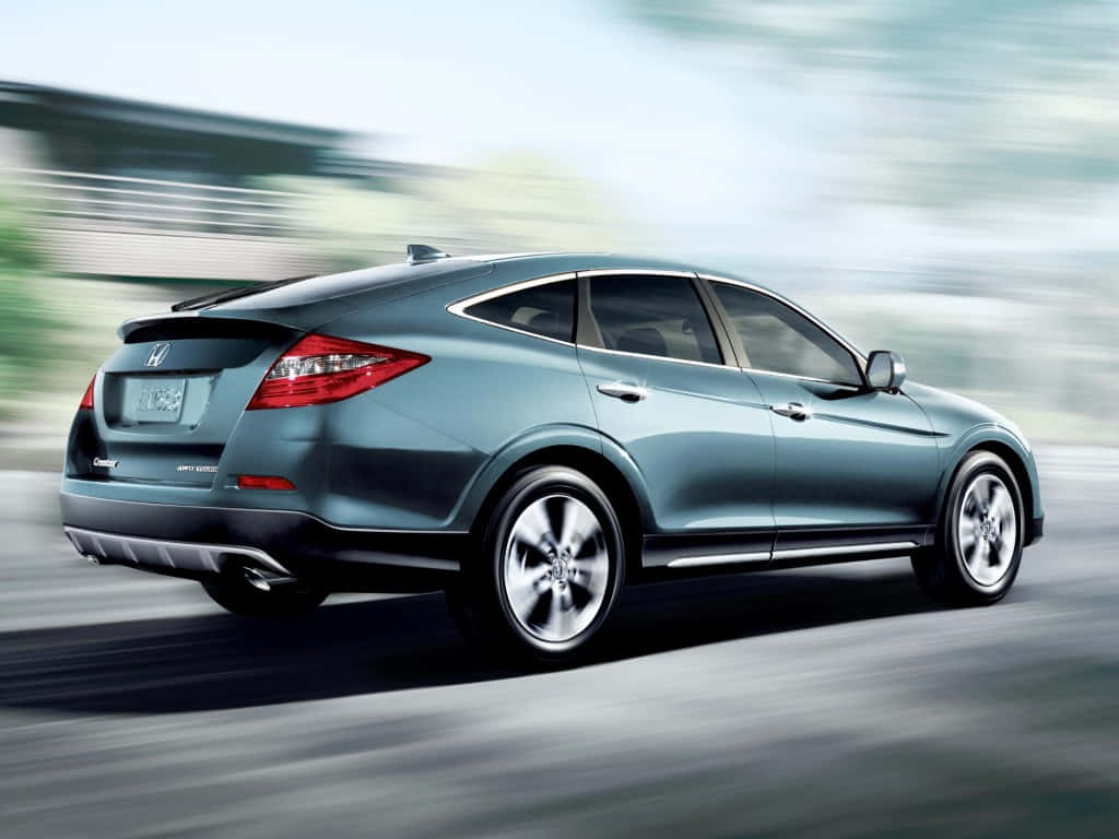 Honda Crosstour, teal, highway, SD Desktop Wallpaper