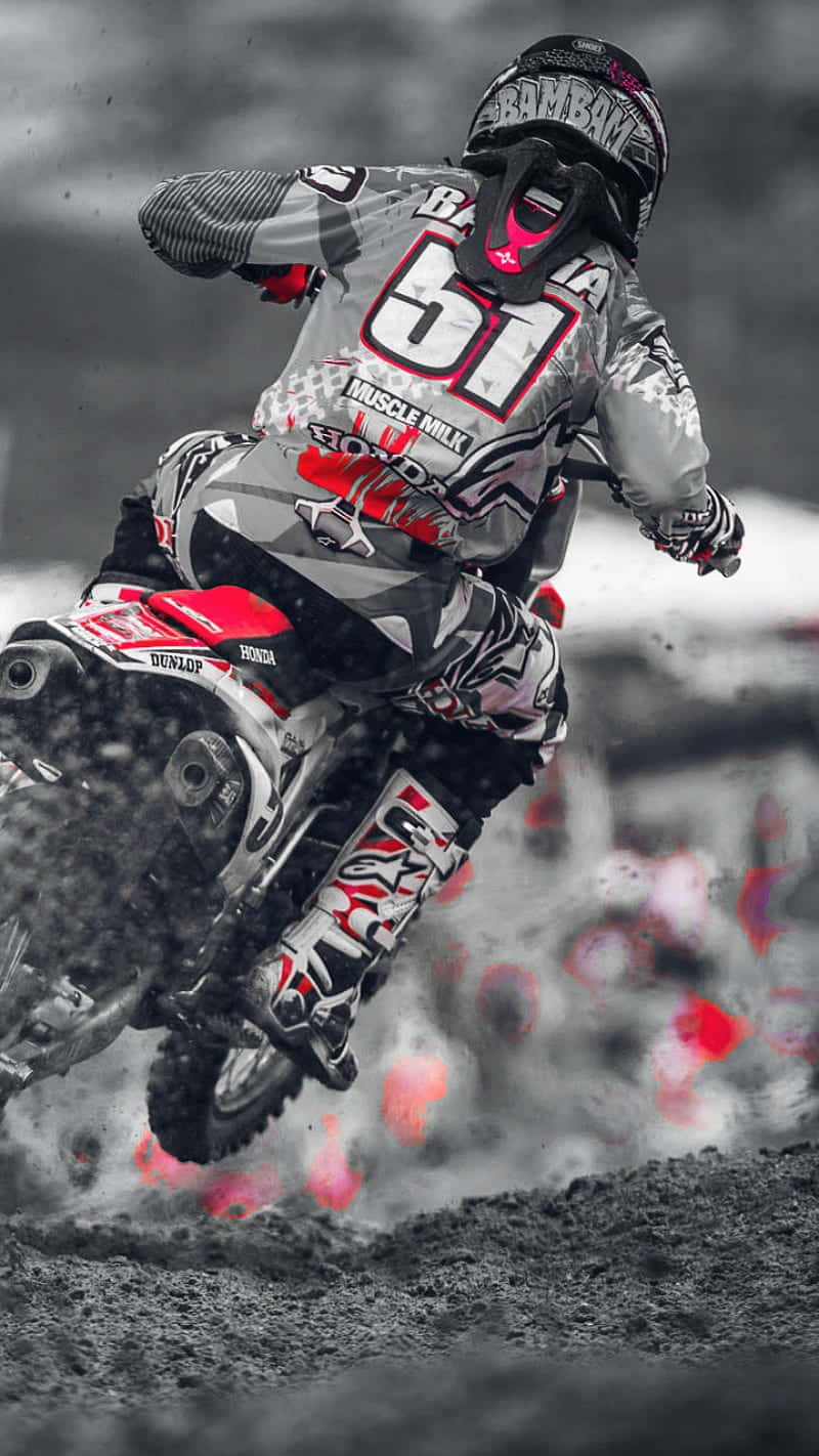 Honda Dirt Bike, gray and red gear, dirt bike, HD Phone Wallpaper