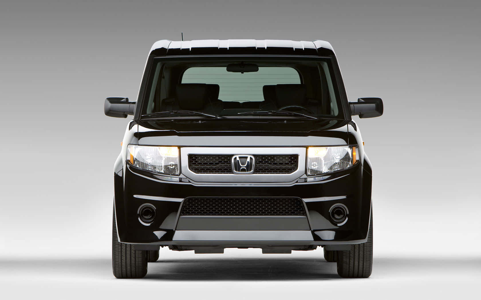 Honda Element, sleek black, front view, HD Desktop Wallpaper