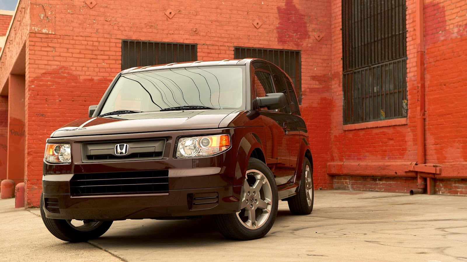 Honda Element, maroon, glossy, HD Desktop Wallpaper