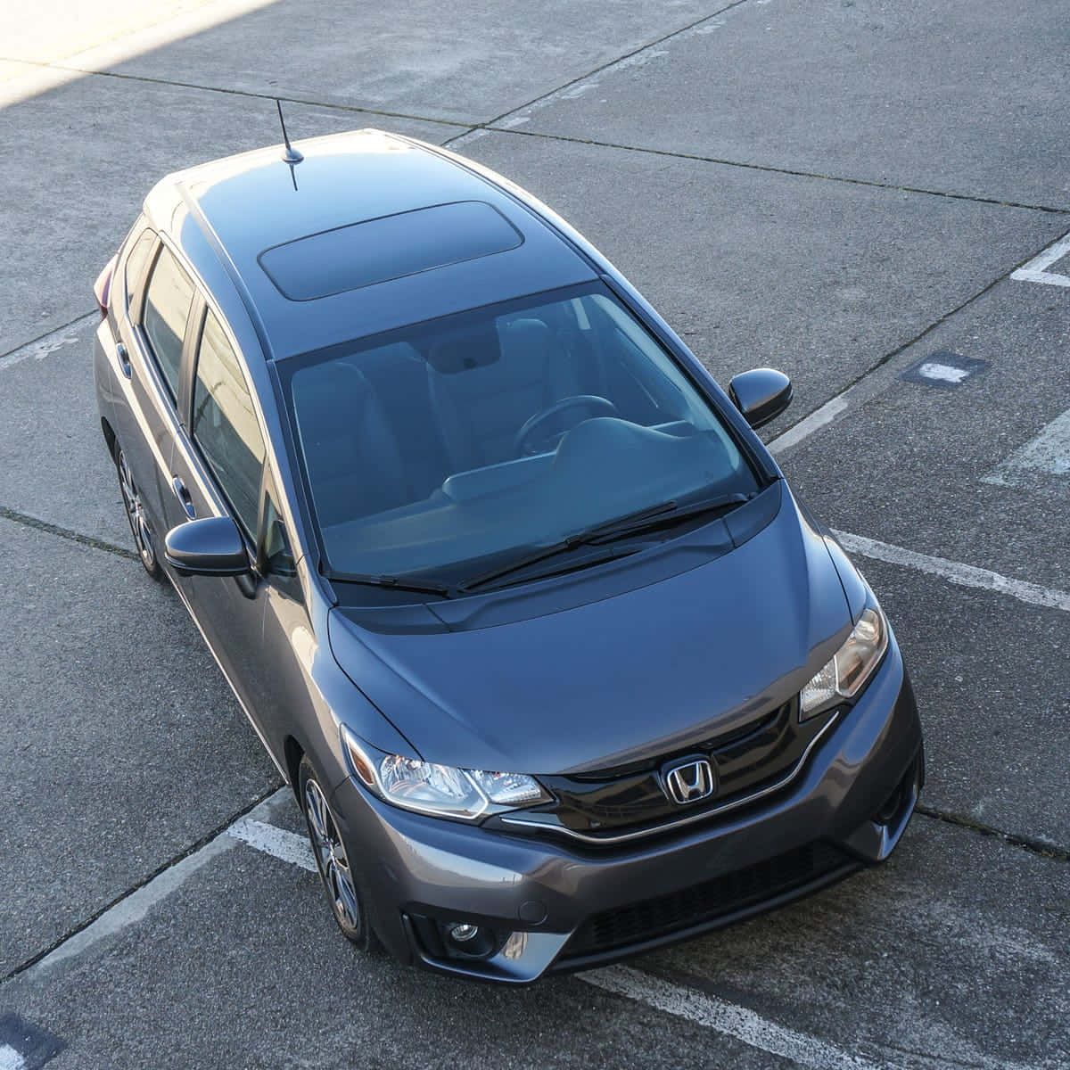 Honda Fit, sleek, gray, SD Desktop Wallpaper