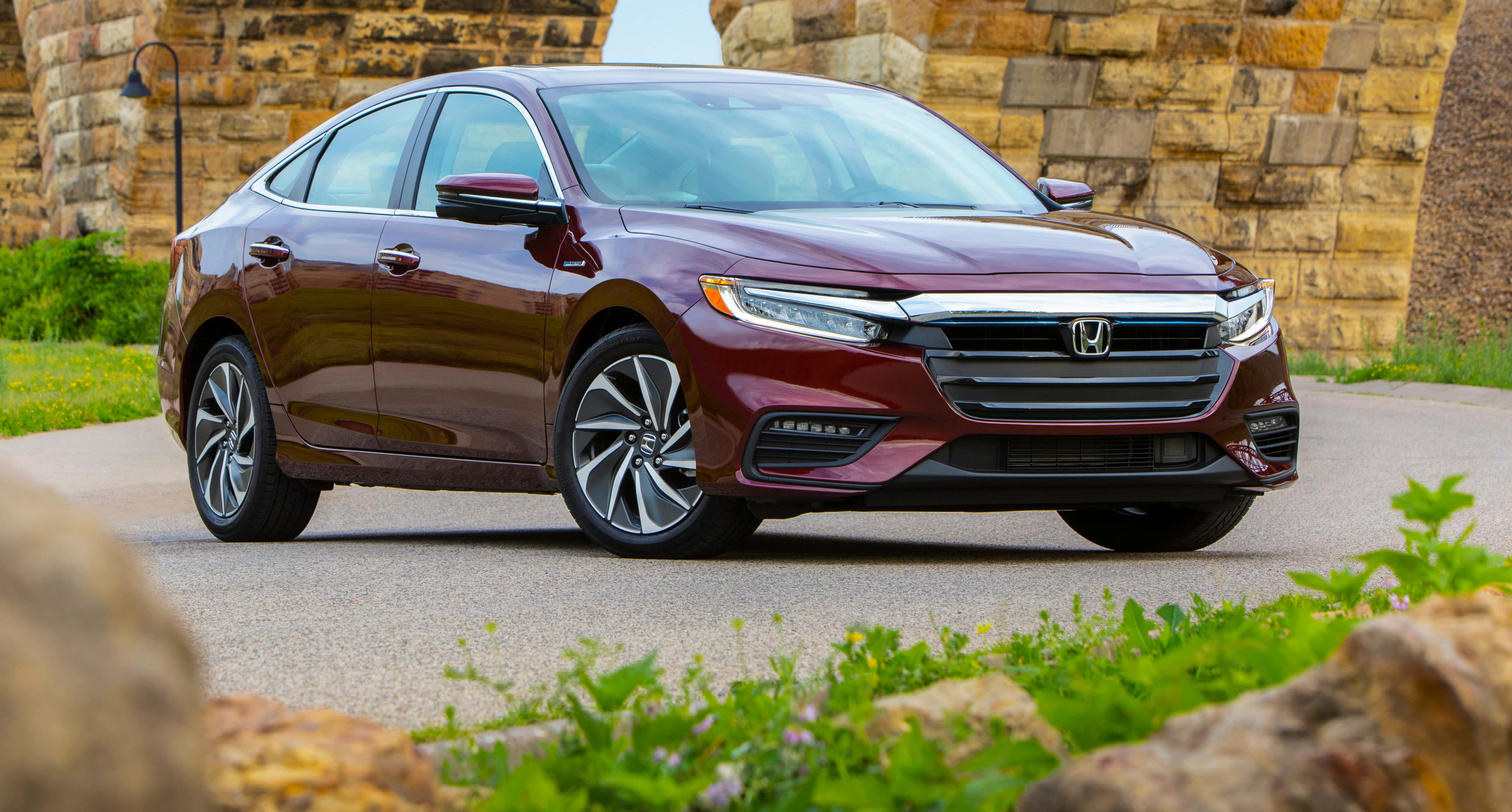 Honda Insight, maroon, glossy, 4K Desktop Wallpaper