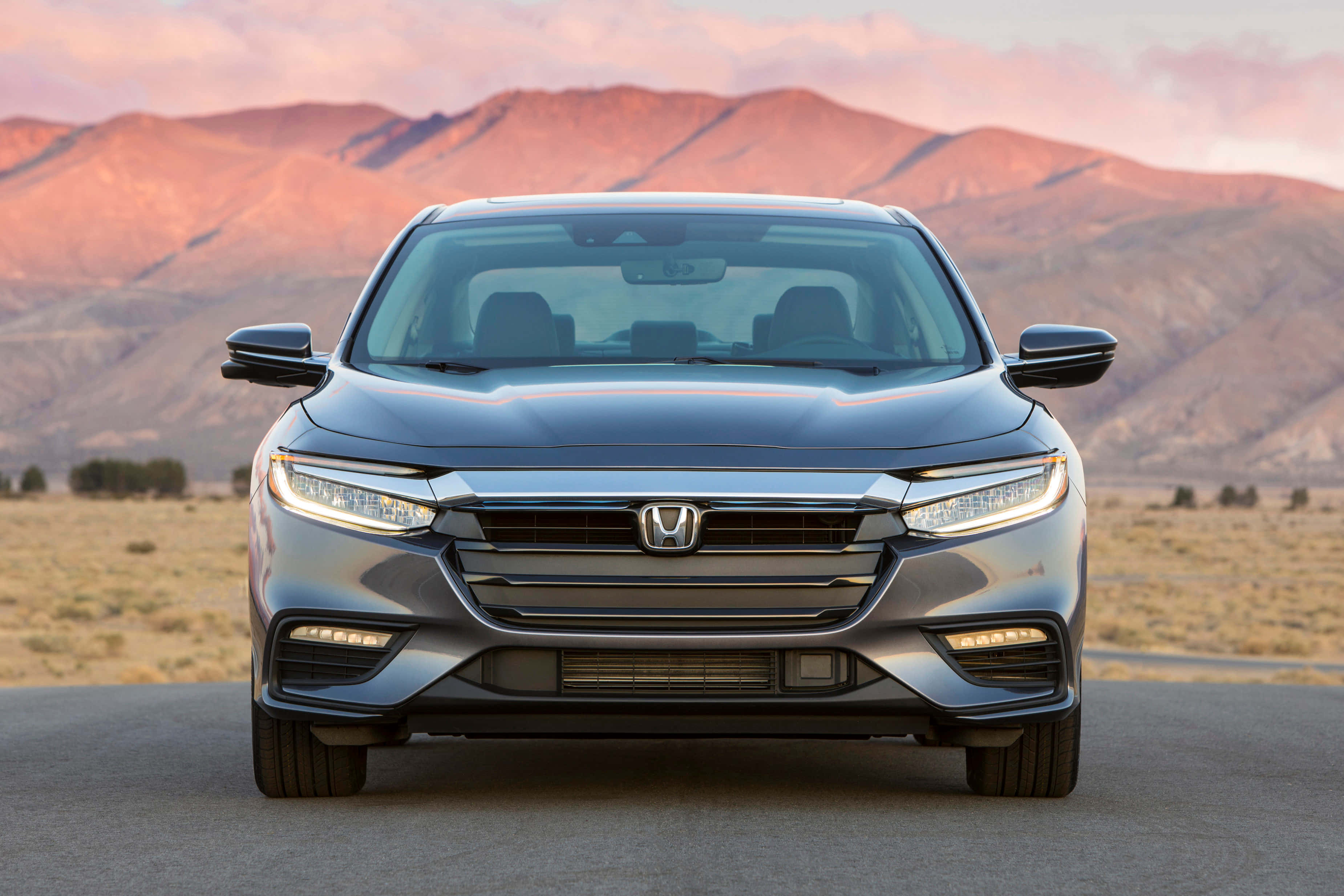 Honda Insight, silver, desert road, 2K Desktop Wallpaper