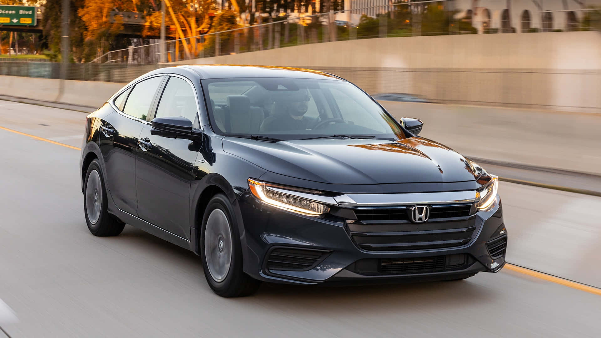 Honda Insight, black, sleek, Full HD Desktop Wallpaper