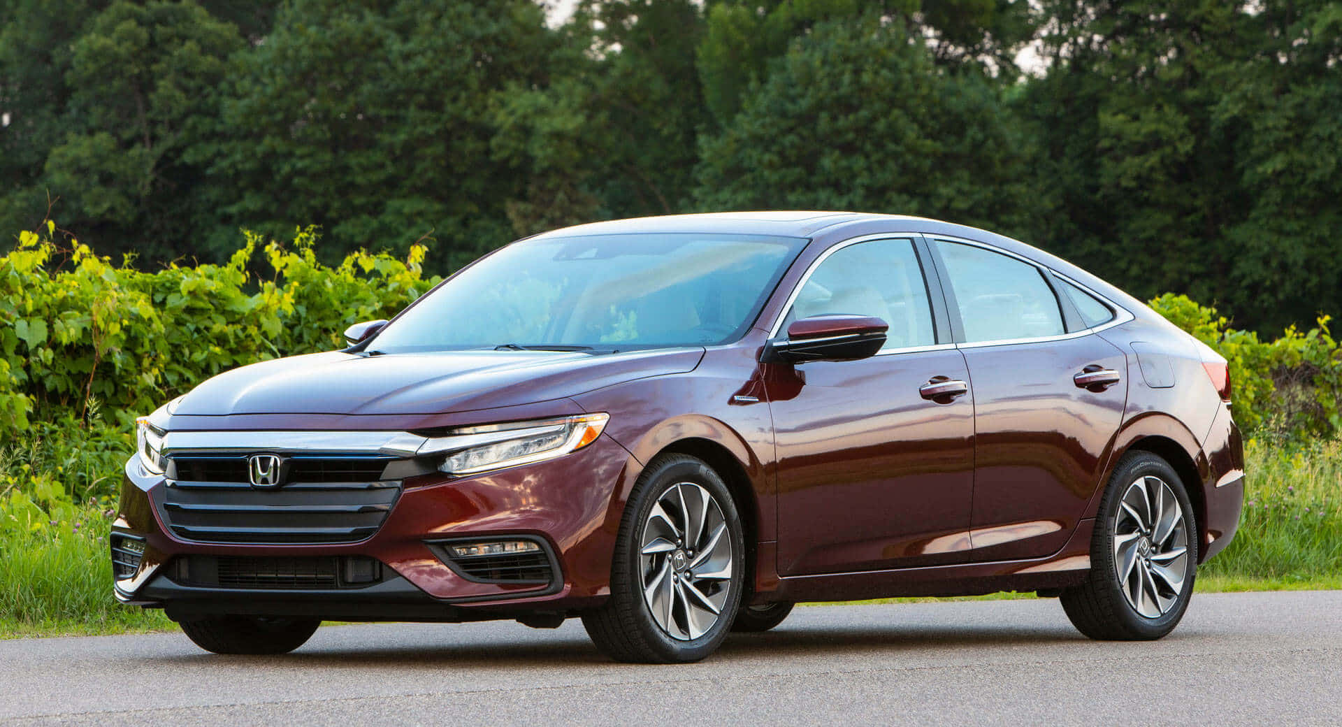 Honda Insight, maroon, sleek, Full HD Desktop Wallpaper