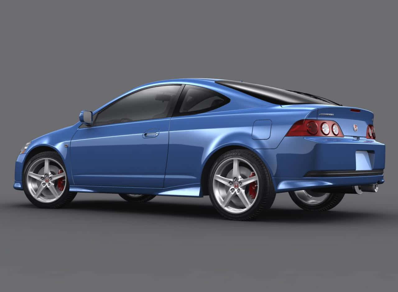 Honda Integra, blue, silver rims, HD Desktop Wallpaper