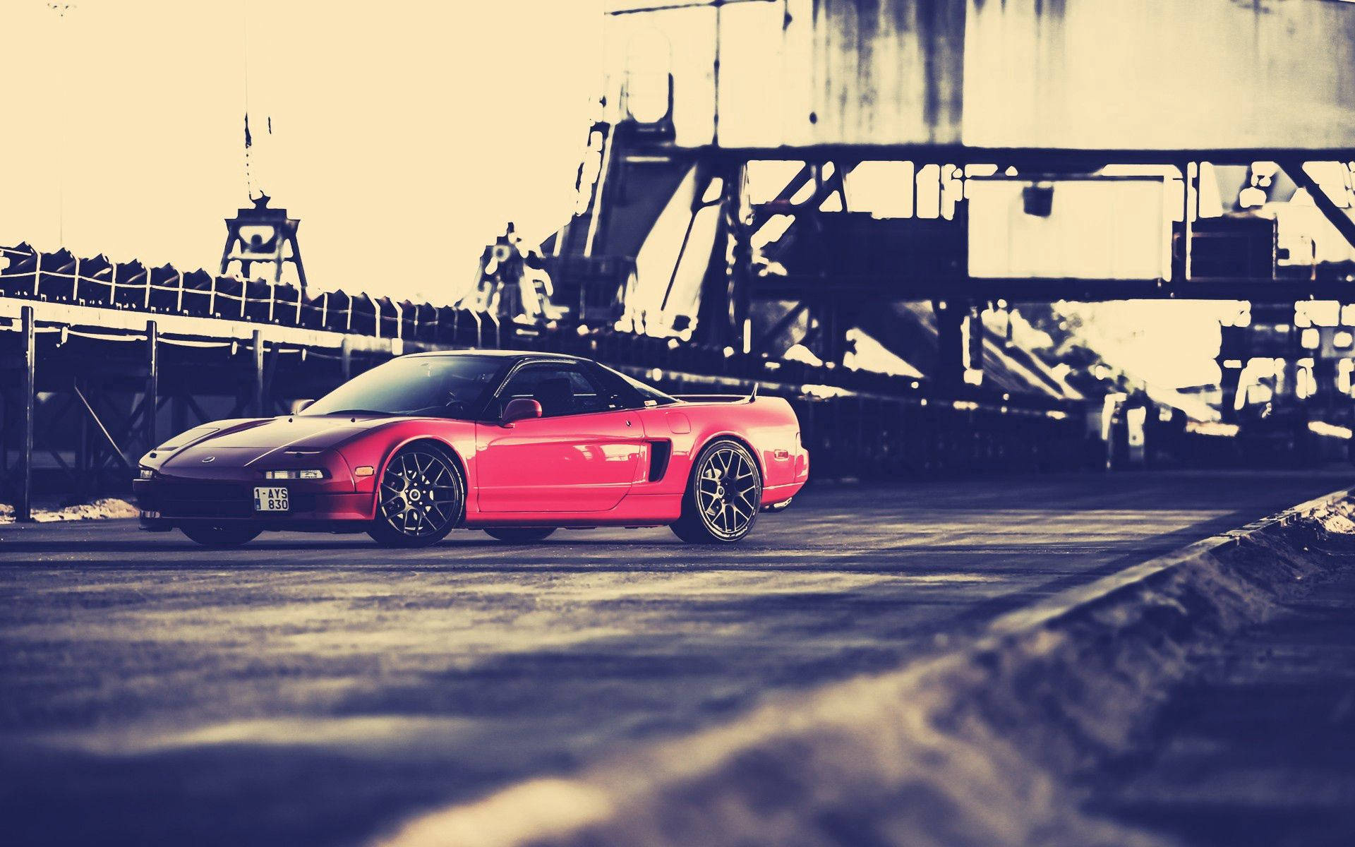Red Honda NSX, vibrant red, sports car, Full HD Desktop Wallpaper