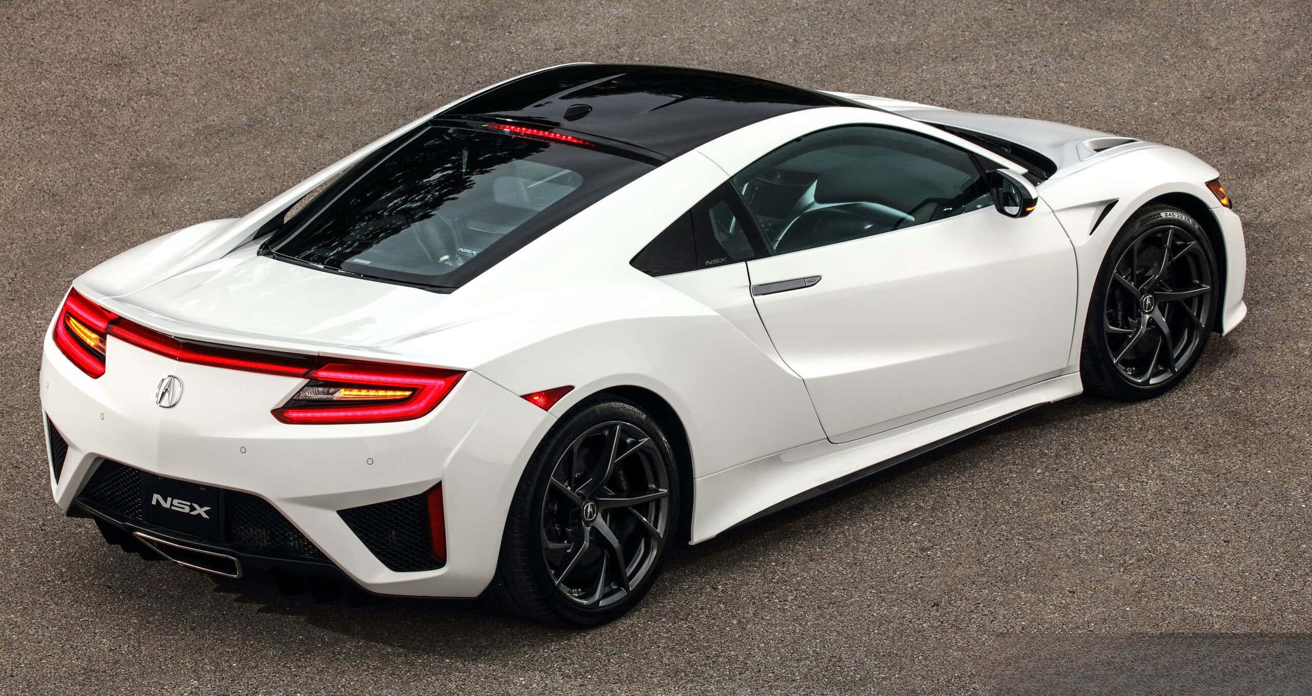 Honda NSX, white, black accents, 2K Desktop Wallpaper