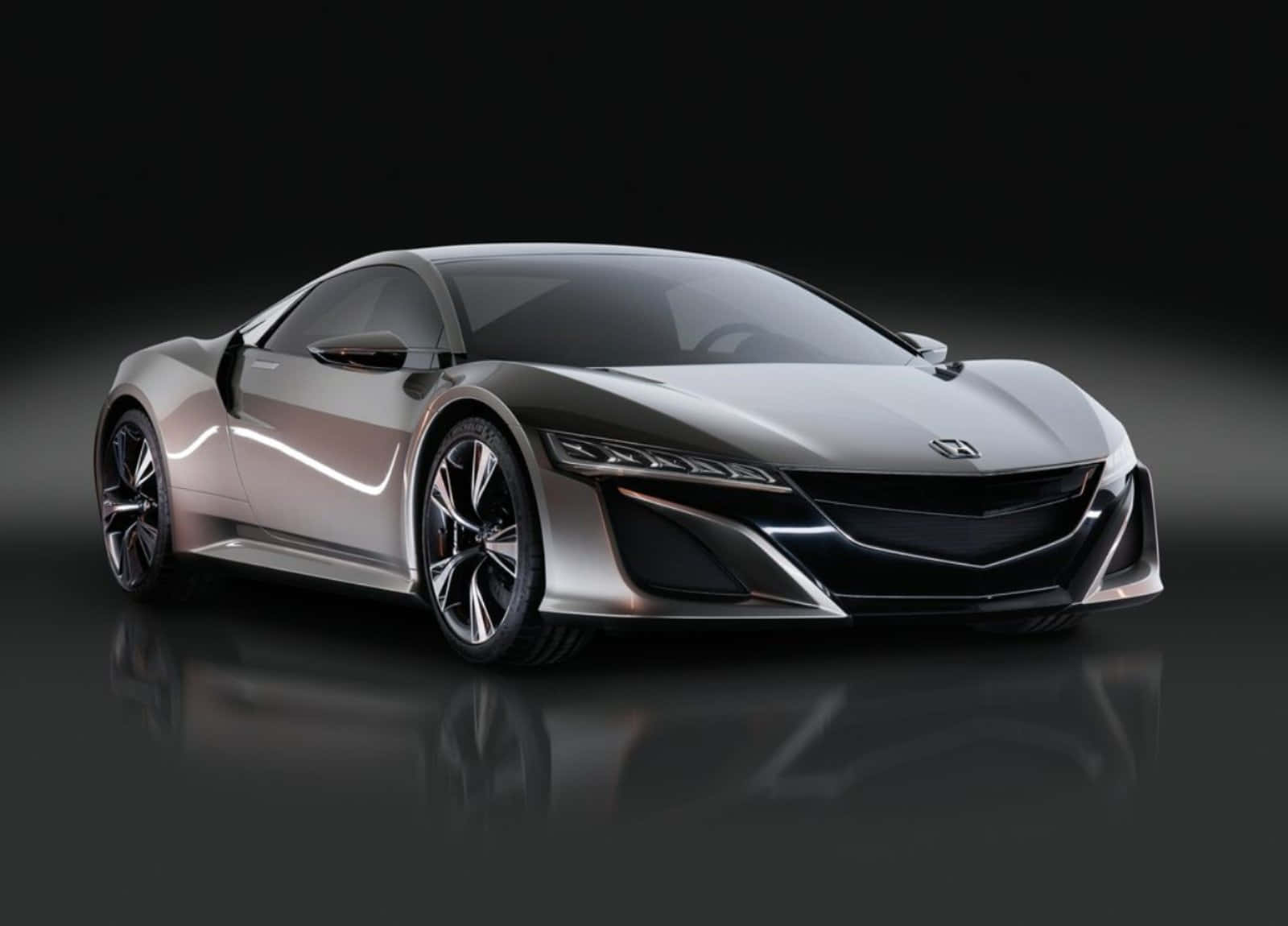 Honda NSX, silver, sharp angles, HD Desktop Wallpaper