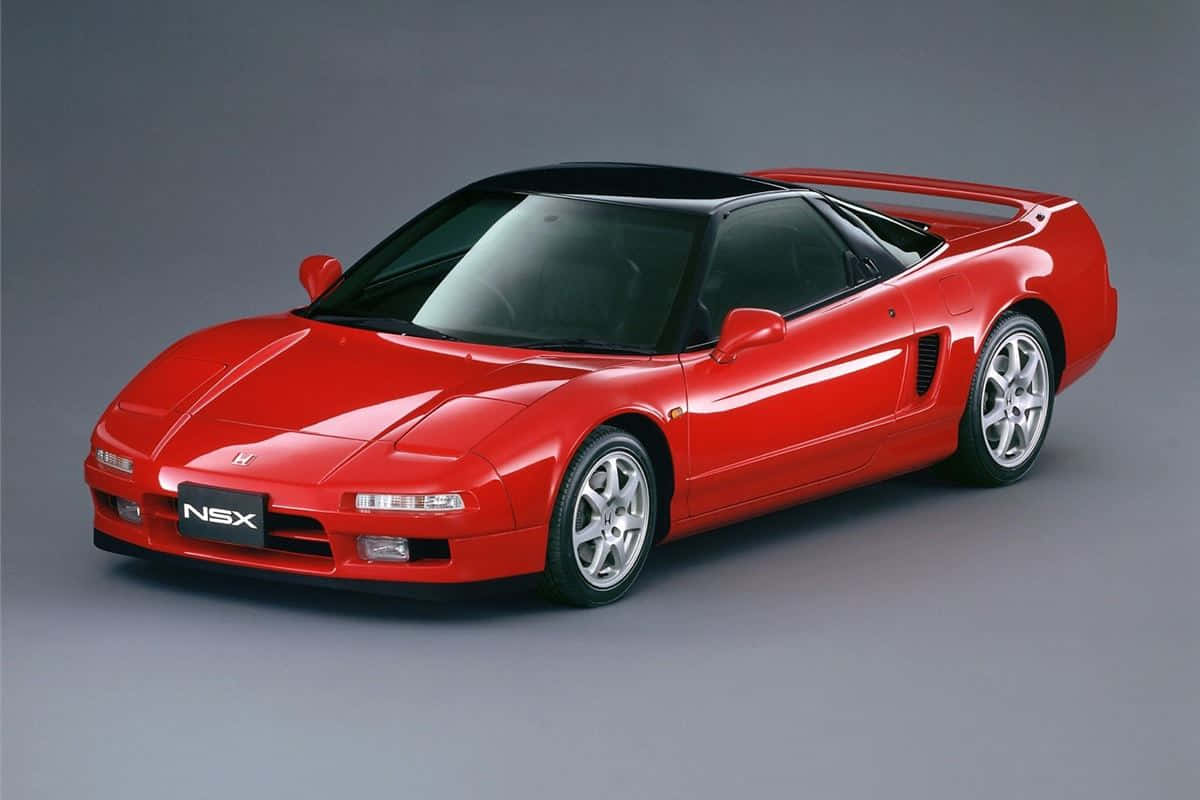 Honda NSX, glossy red, black roof, SD Desktop Wallpaper