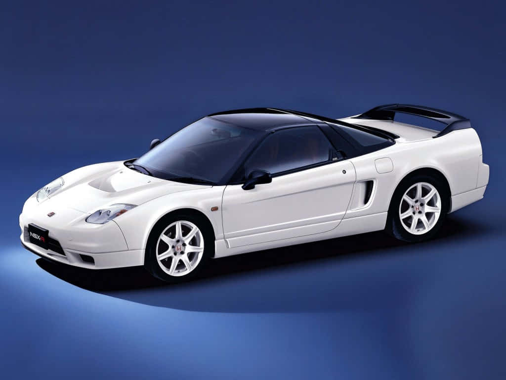 Honda NSX, white, black accents, SD Desktop Wallpaper