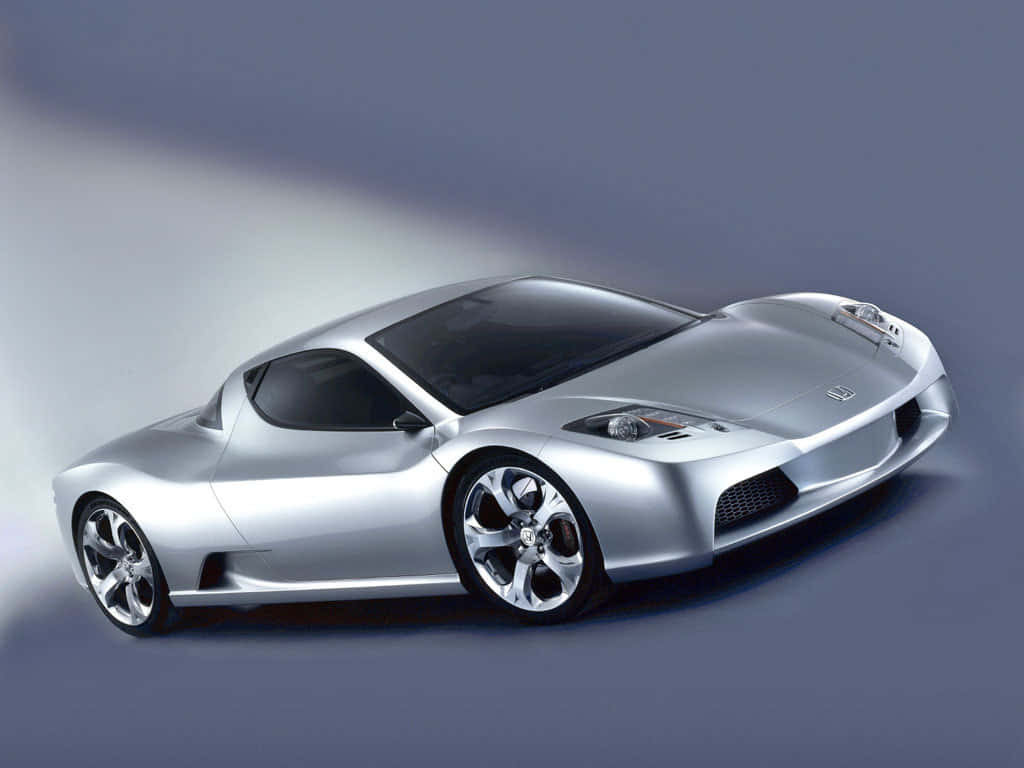 Honda NSX, silver, aerodynamic curves, SD Desktop Wallpaper