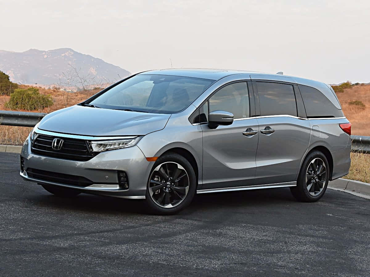 Honda Odyssey, silver, asphalt, SD Desktop Wallpaper
