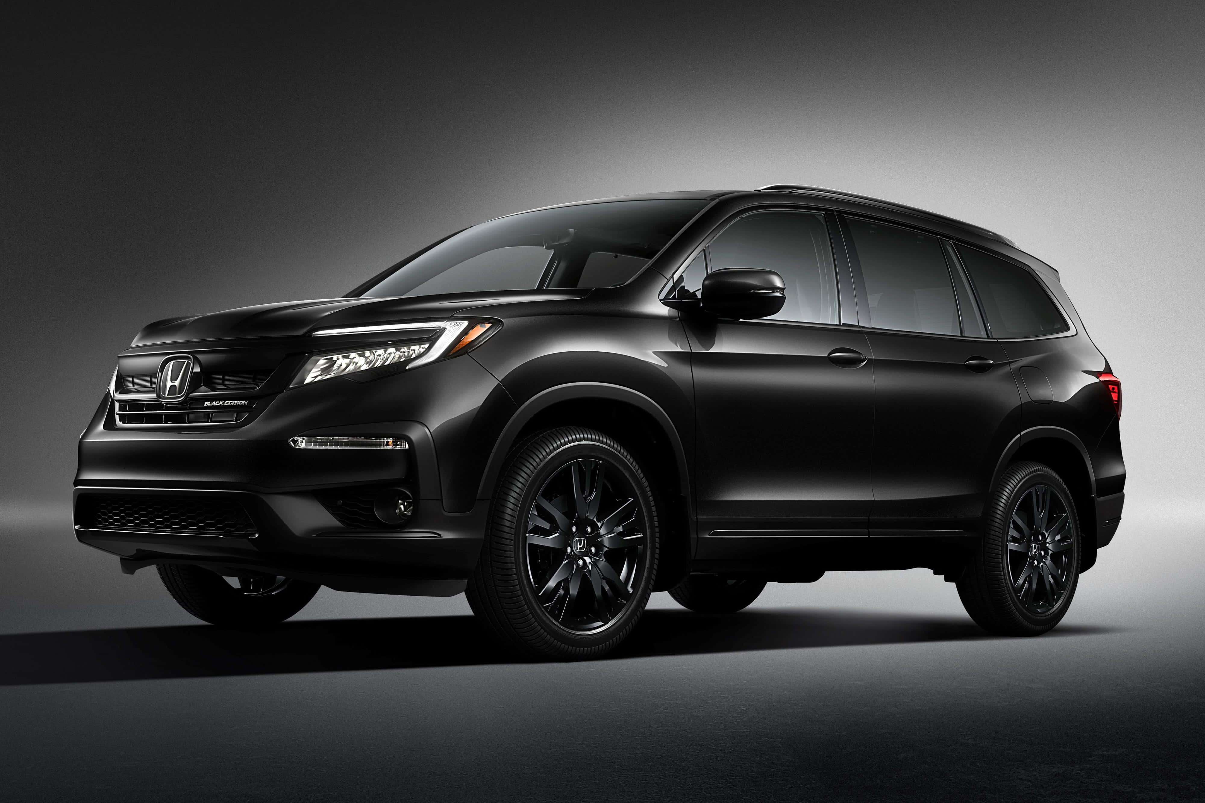 Honda Pilot, matte black, studio, 4K Desktop Wallpaper