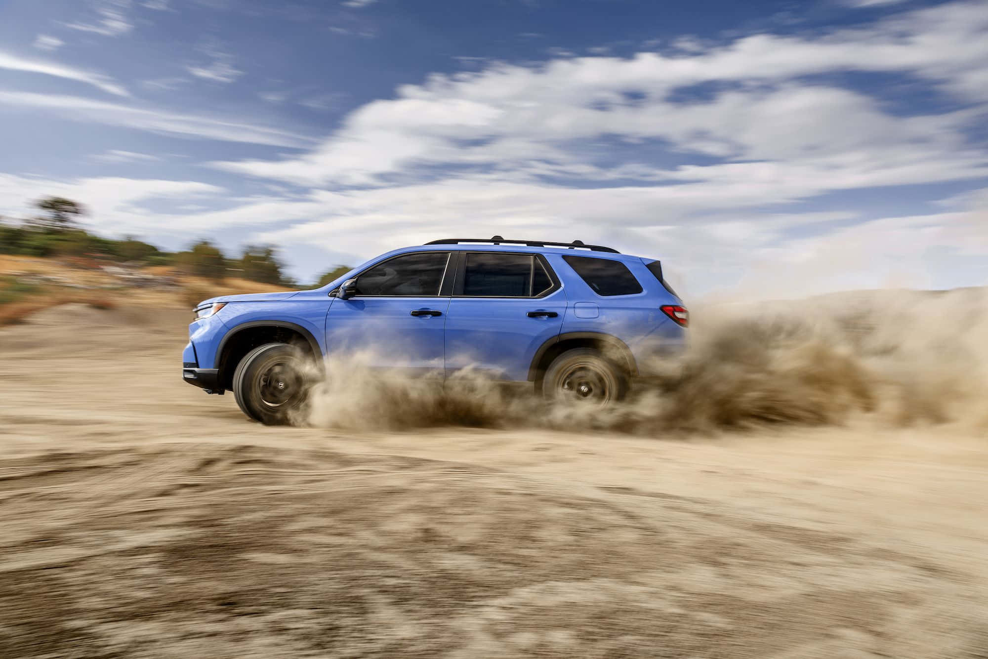 Honda Pilot, 2000, vibrant blue, Full HD Desktop Wallpaper