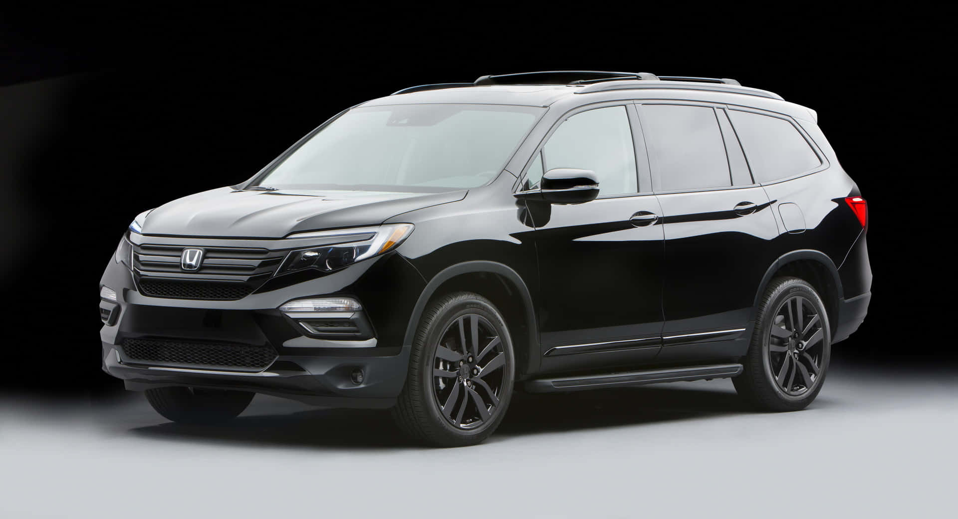 Honda Pilot, black, studio, Full HD Desktop Wallpaper