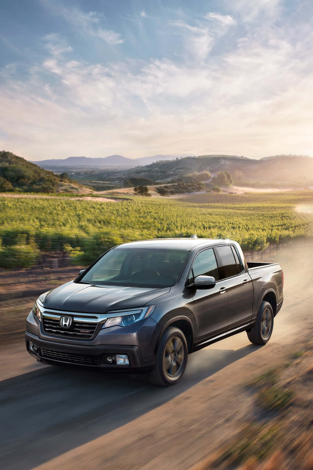 2022 Honda Ridgeline, gray, dusty rural road, HD Phone Wallpaper
