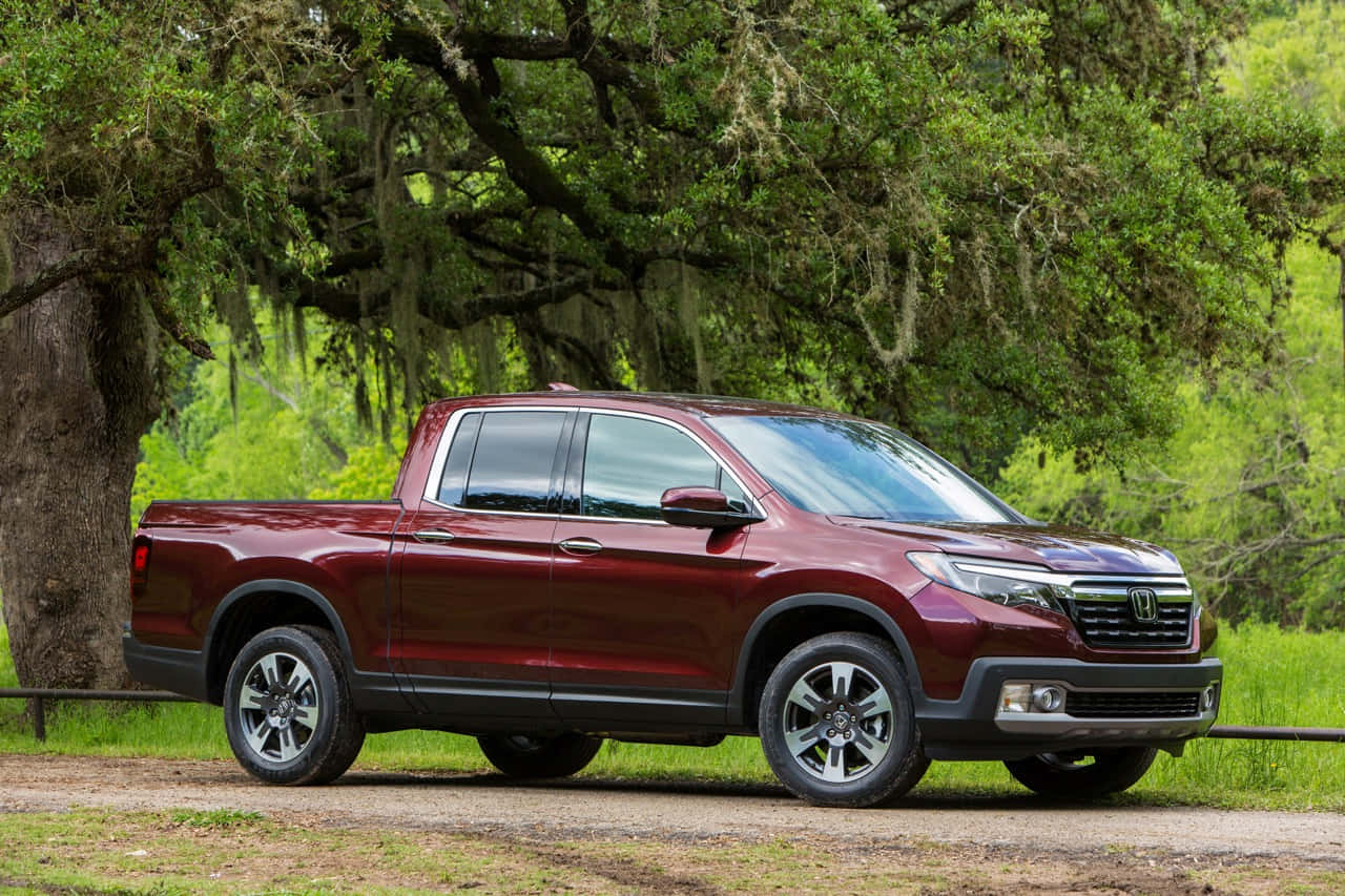 Honda Ridgeline, maroon, dirt path, HD Desktop Wallpaper