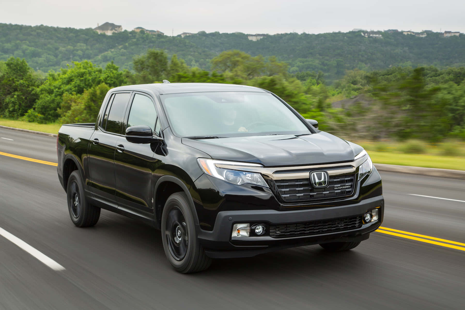 Honda Ridgeline, black, highway, Full HD Desktop Wallpaper