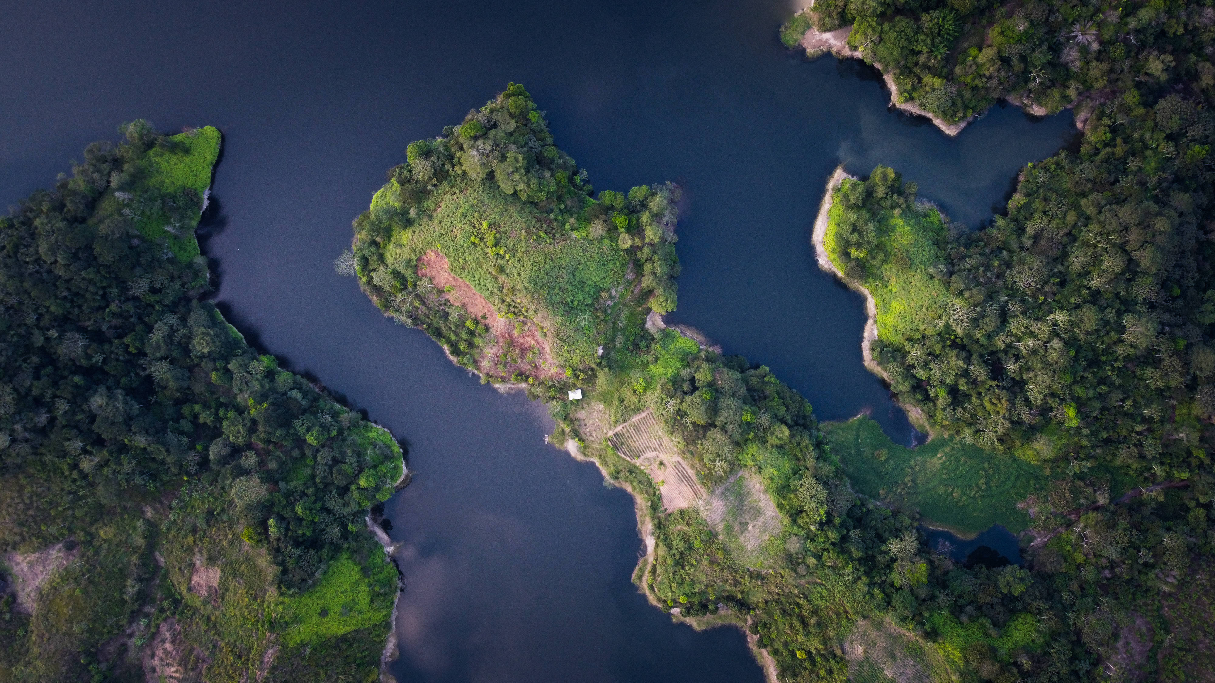 Honduras, island, aerial view, 4K Desktop Wallpaper