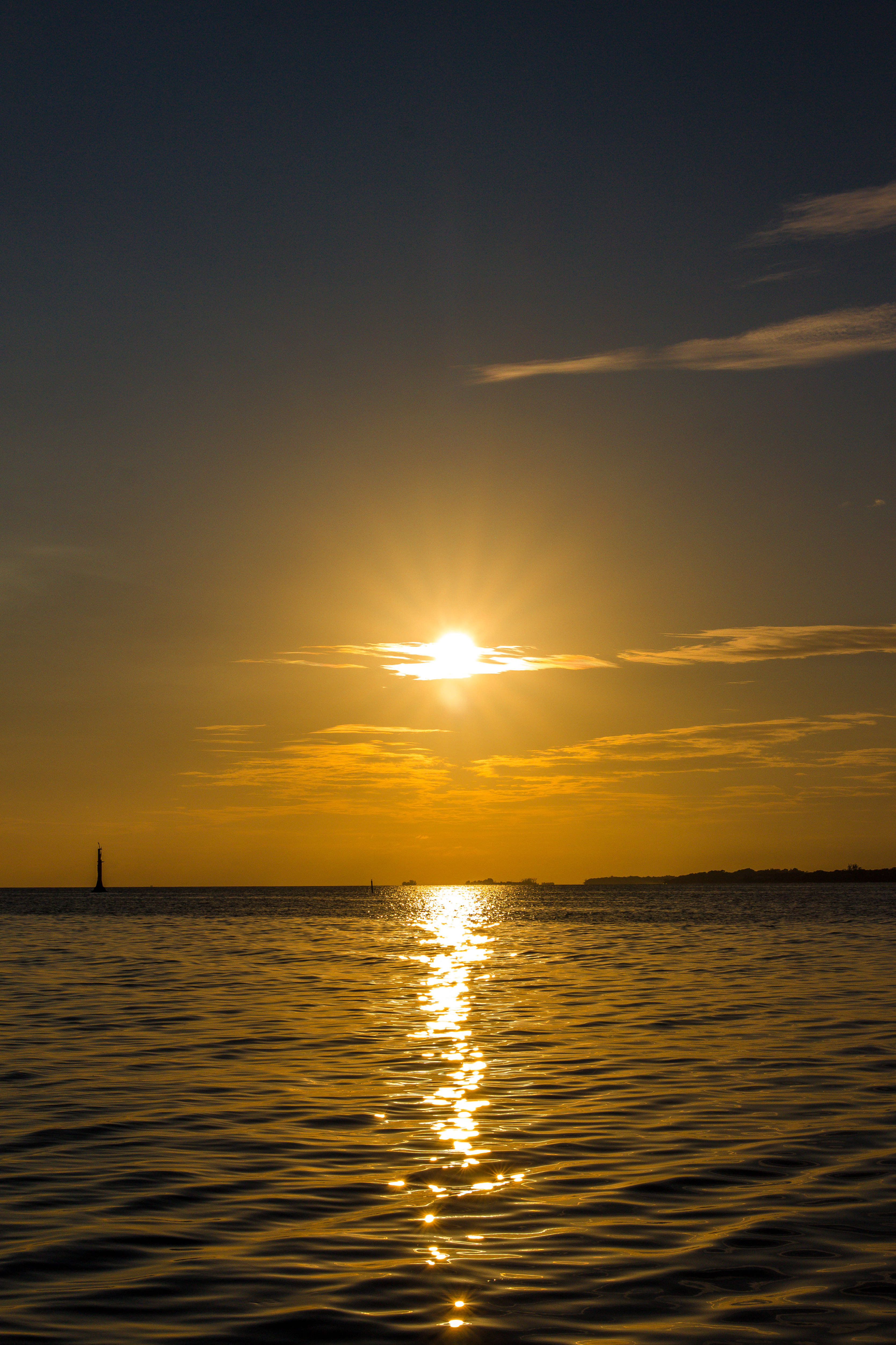 Honduras, sunset, ocean, 4K Phone Wallpaper