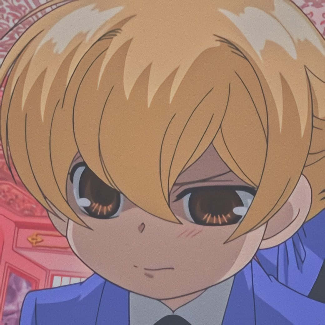 Honey Senpai, chibi anime boy, blonde hair, SD Desktop Wallpaper
