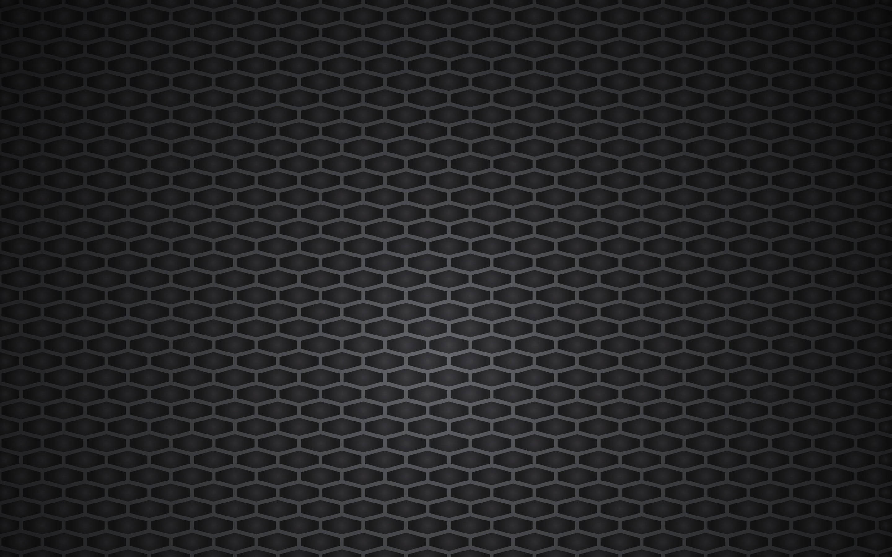 black pattern, seamless honeycomb design, repeating hexagonal grid pattern, 2K Desktop Wallpaper