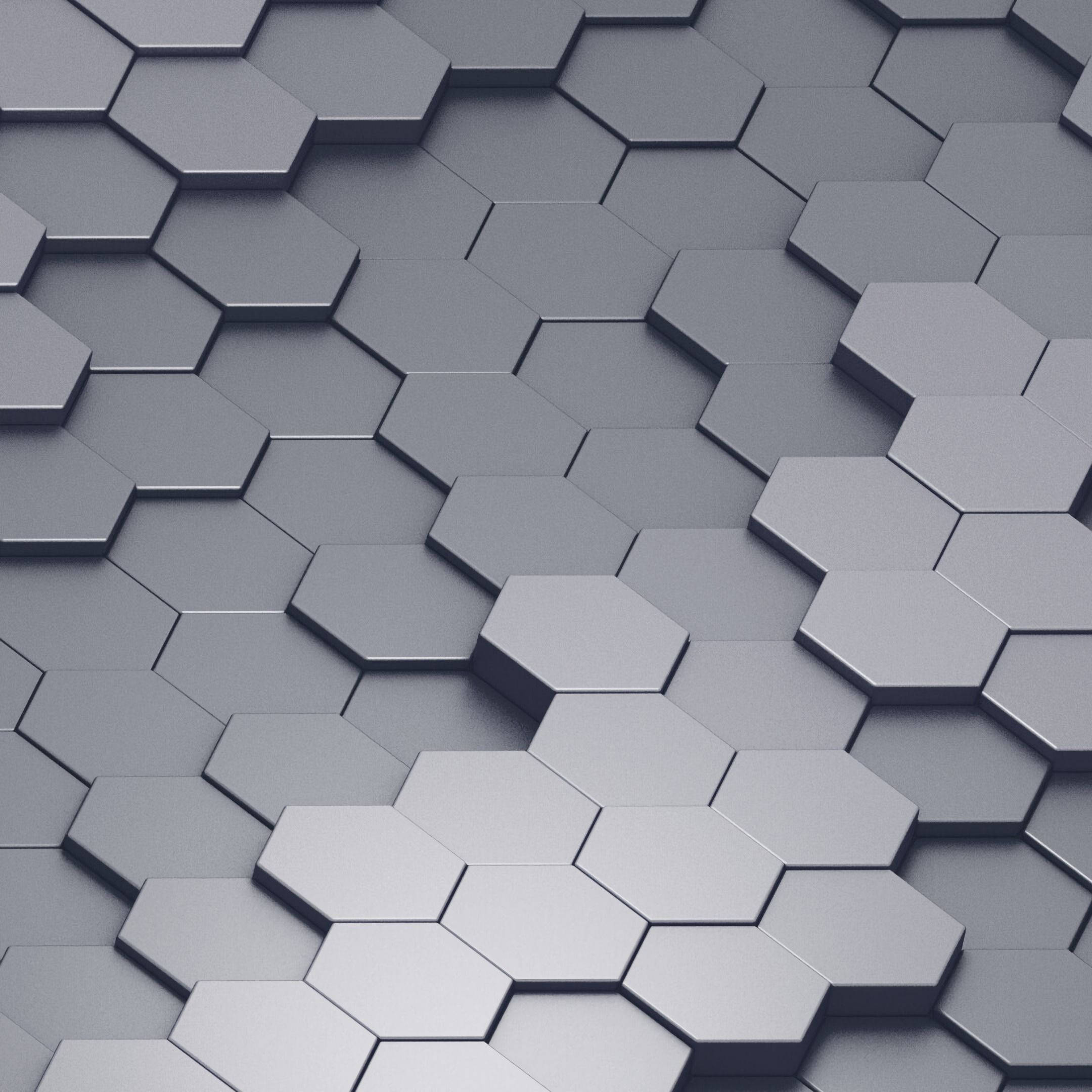 honeycomb, gray tiles, hexagonal tiles, Full HD Desktop Wallpaper