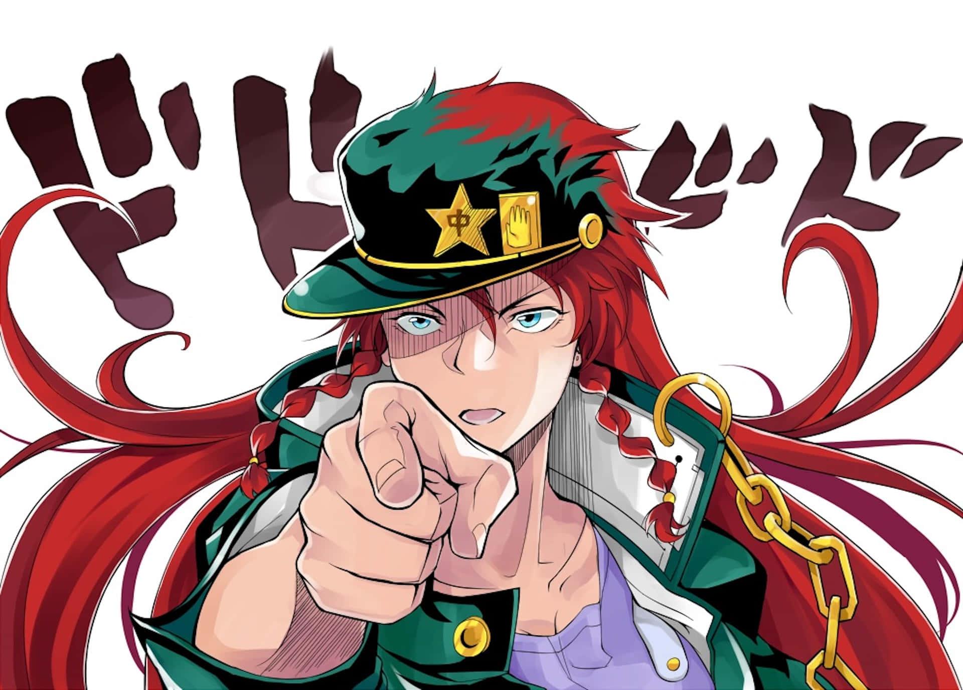 Hong Meiling, red hair, green hat, Full HD Desktop Wallpaper