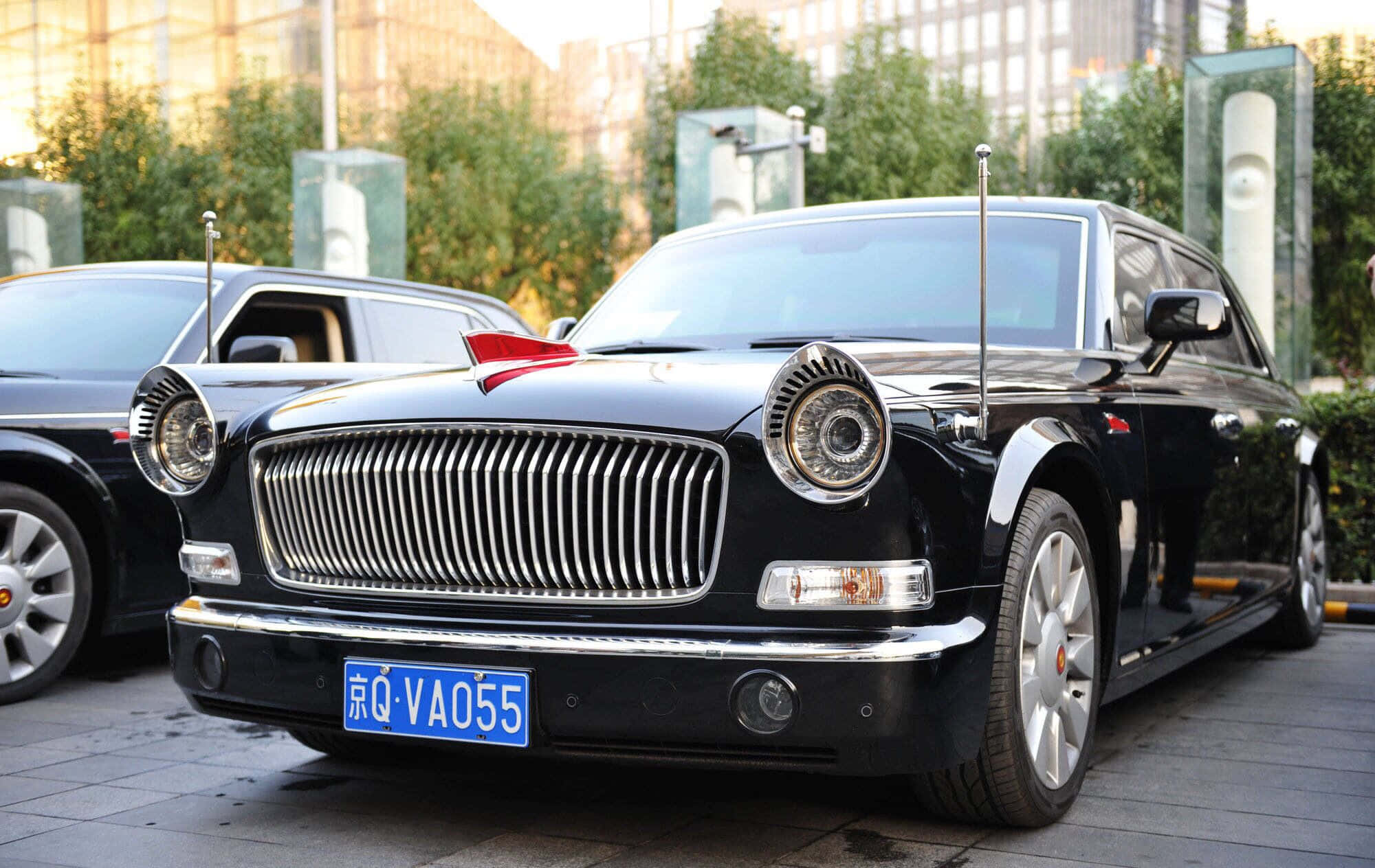 Hongqi L5, glossy black, chrome grille, Full HD Desktop Wallpaper