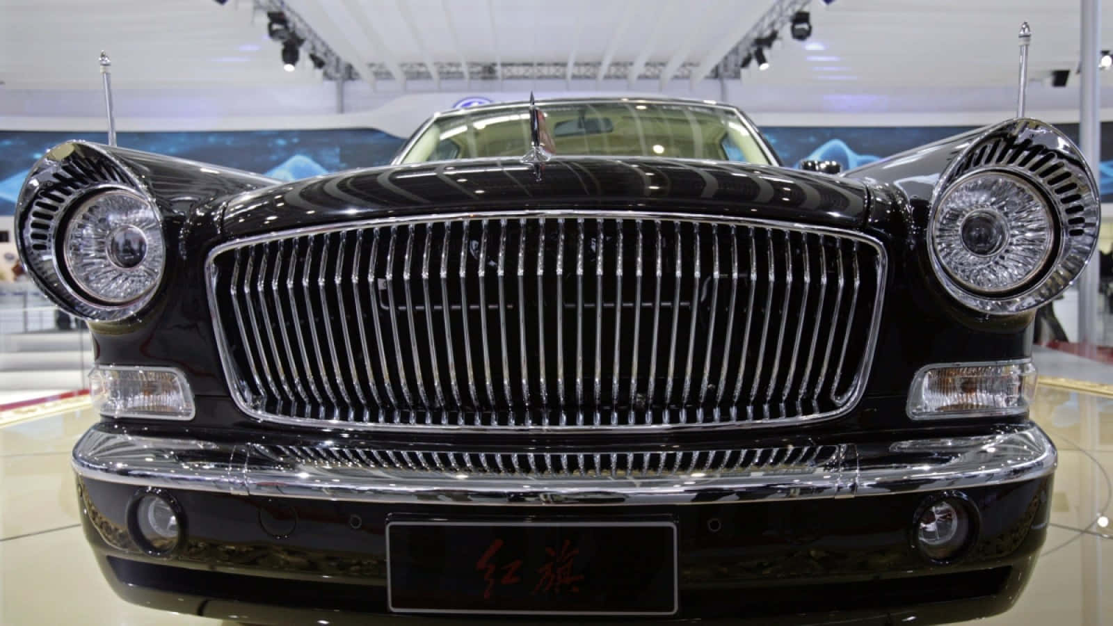 Hongqi L5, shimmering black, chrome grille, HD Desktop Wallpaper