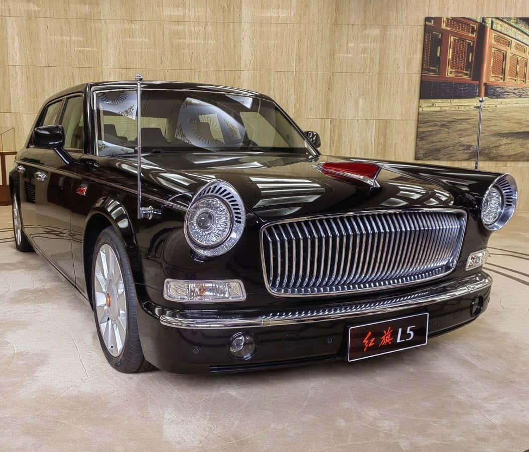 Hongqi L5, glossy black, chrome grille, SD Desktop Wallpaper