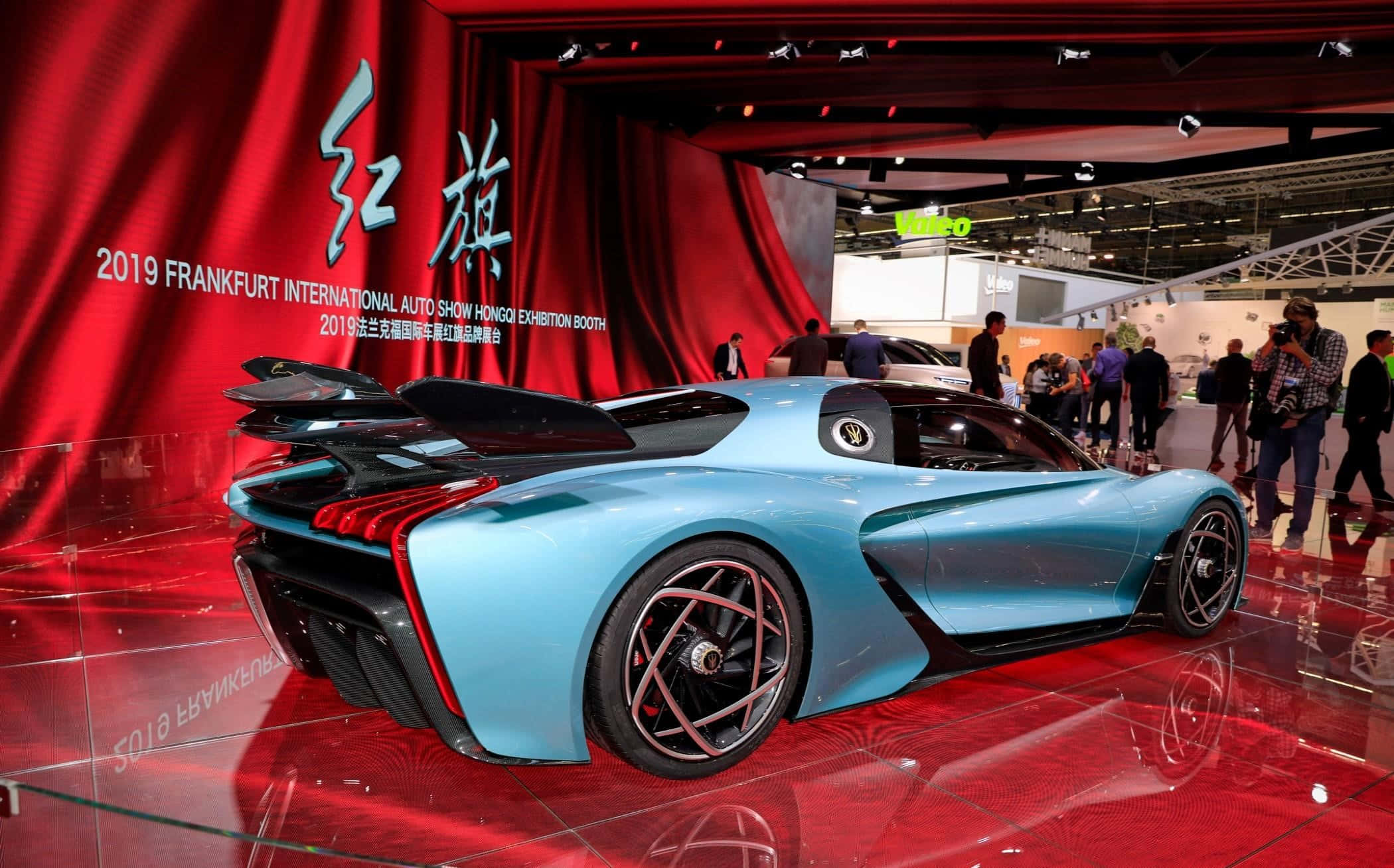 Hongqi 2100, light blue, black accents, Full HD Desktop Wallpaper