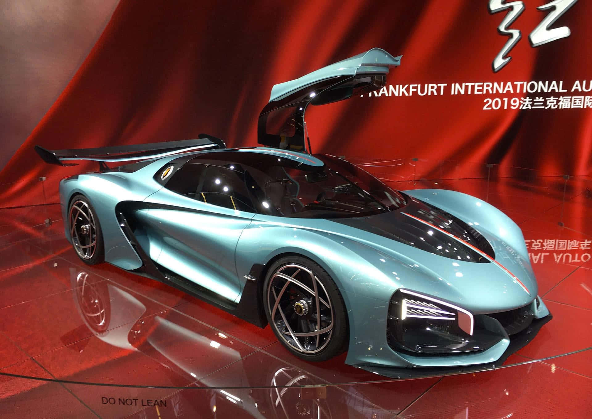 Hongqi 1919, light blue, gullwing doors, HD Desktop Wallpaper