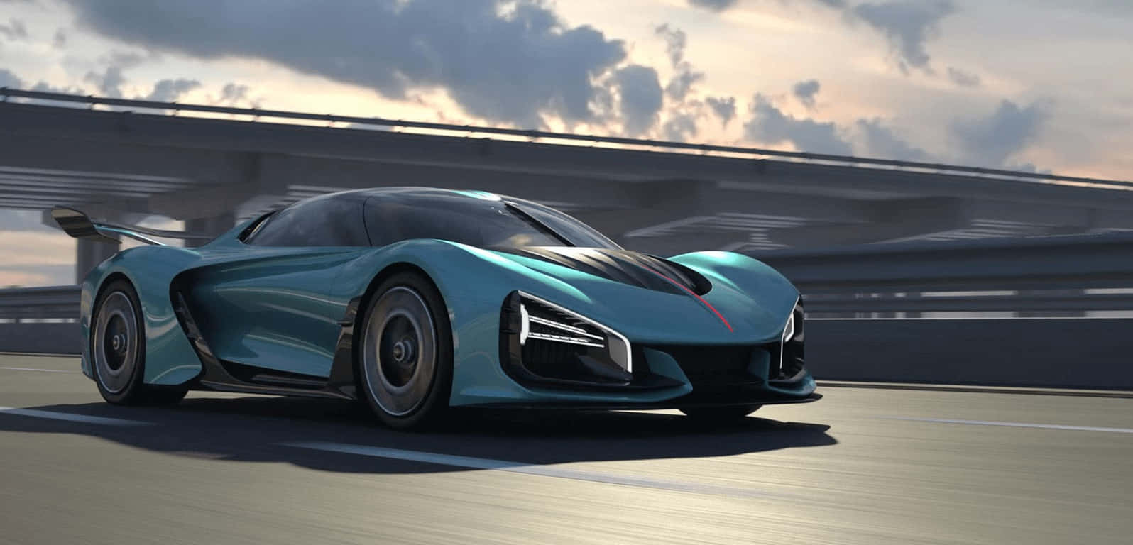Hongqi, teal, hypercar, HD Desktop Wallpaper