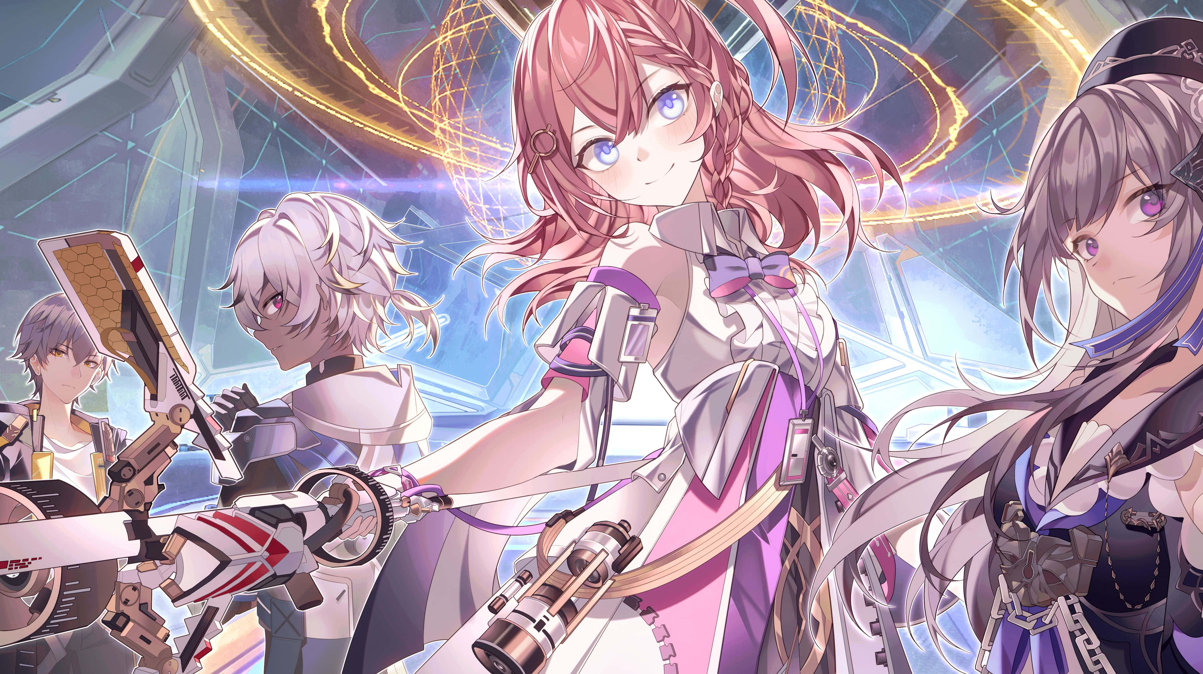 Honkai Star Rail, anime characters, futuristic gear, 4K Desktop Wallpaper