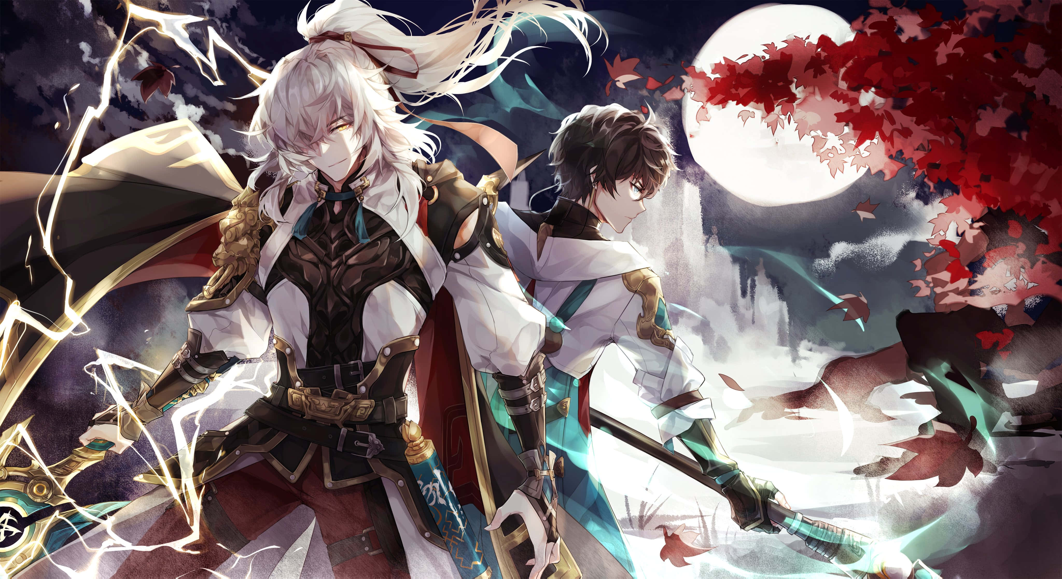 Honkai Star Rail, warriors, full moon, 4K Desktop Wallpaper