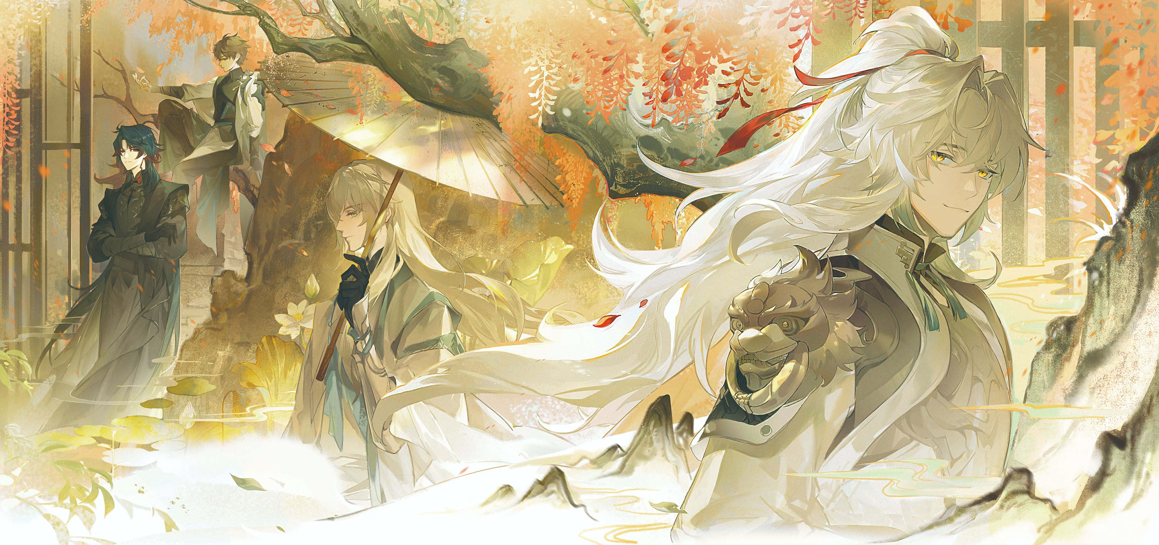 Honkai Star Rail, autumn scenery, anime characters, 4K Desktop Wallpaper