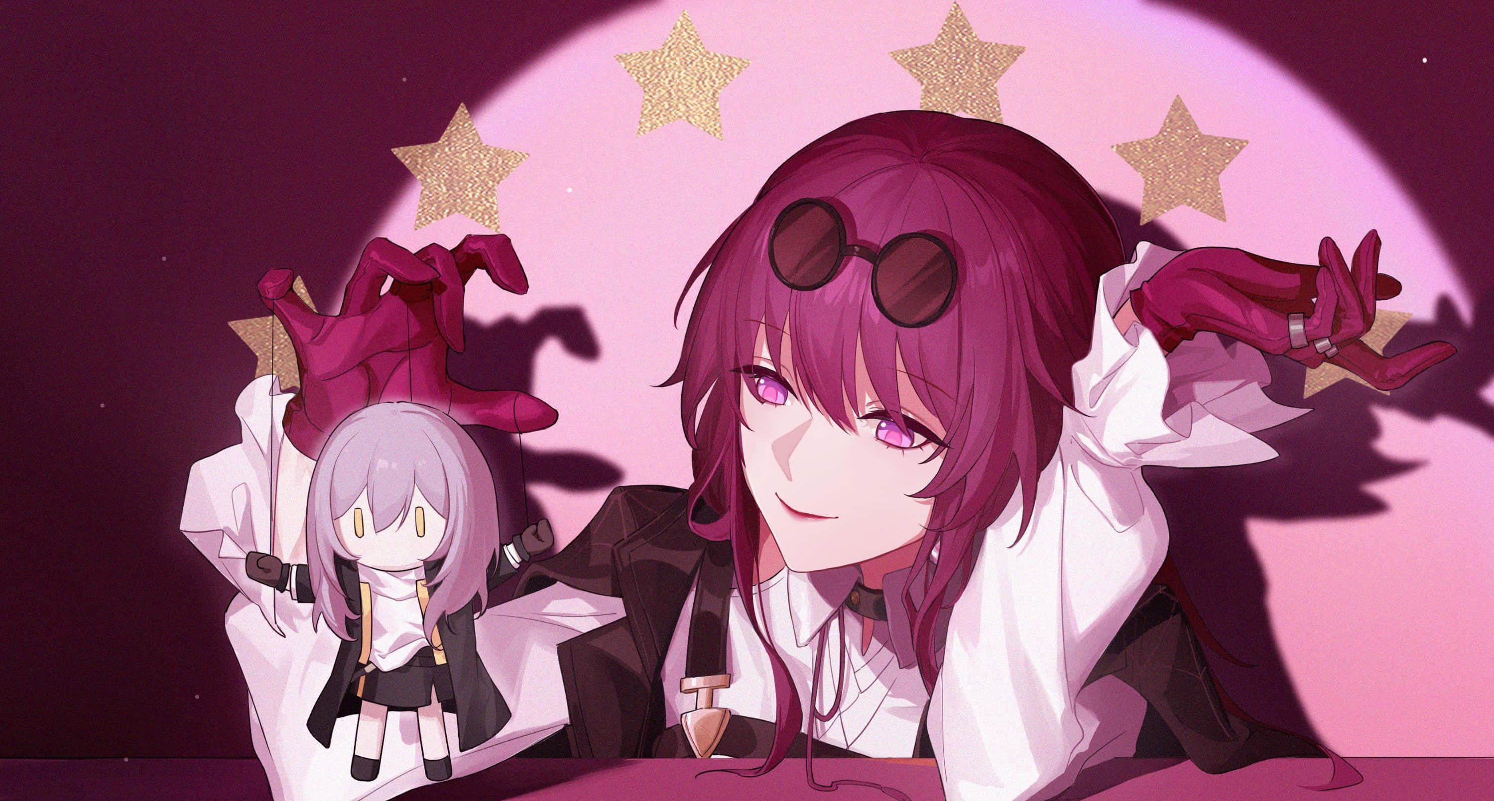 Honkai Star Rail, magenta hair, sunglasses, 2K Desktop Wallpaper