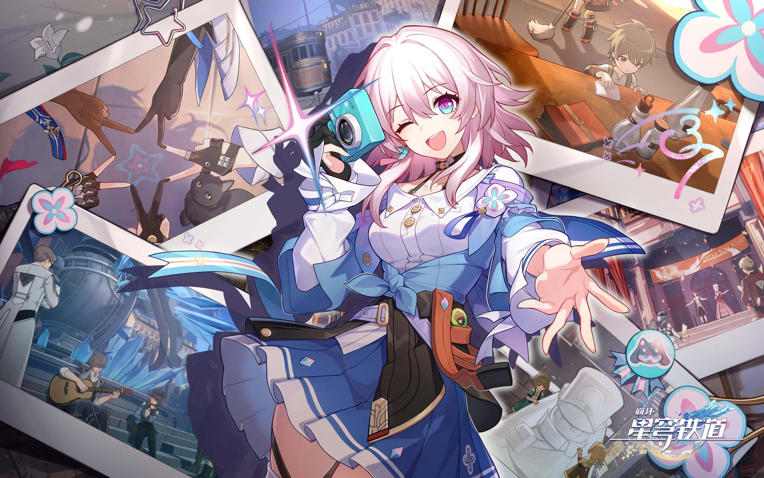 Honkai Star Rail, anime girl, pink hair, 2K Desktop Wallpaper
