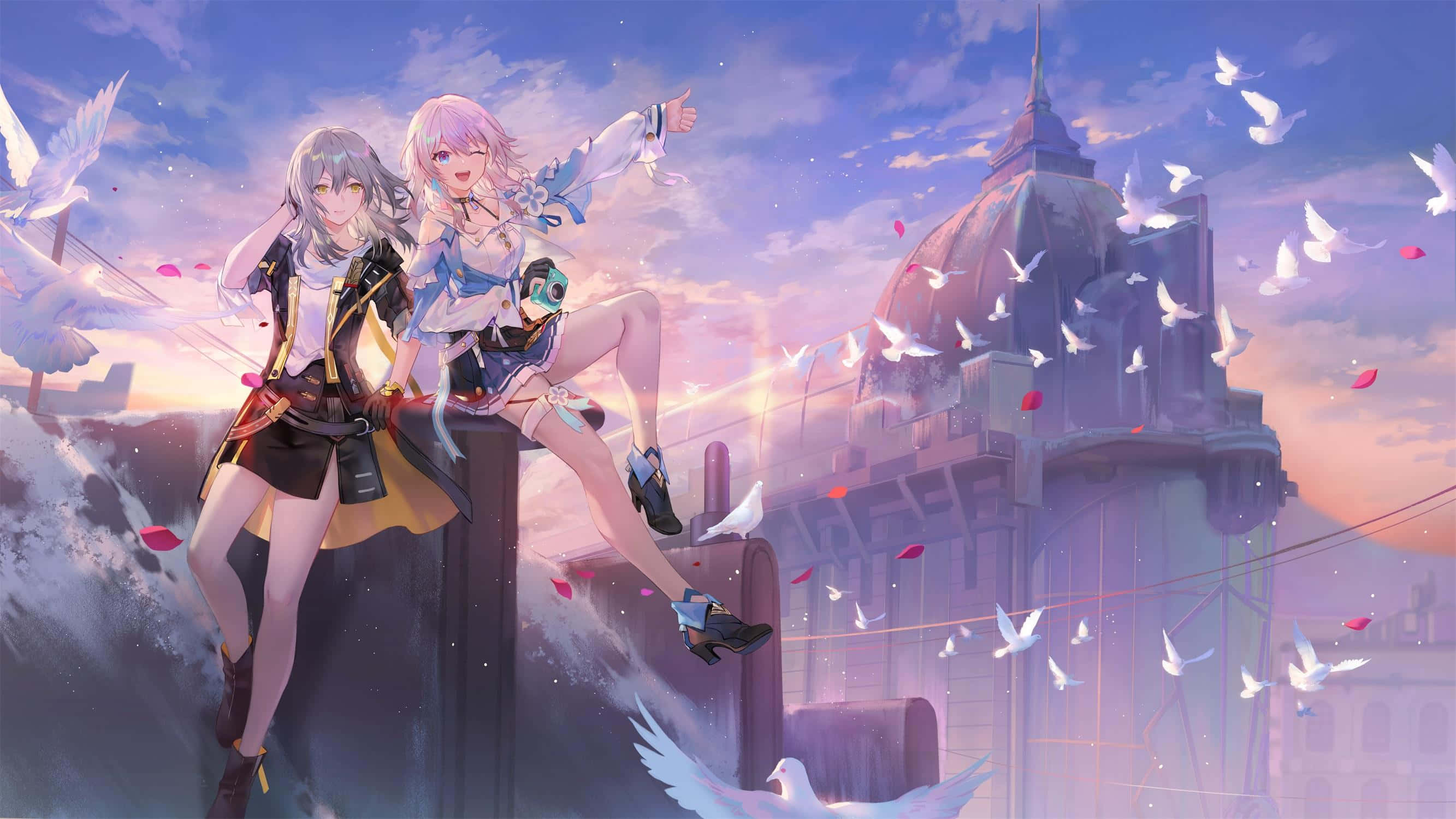 Honkai Star Rail, characters, sunset, 2K Desktop Wallpaper