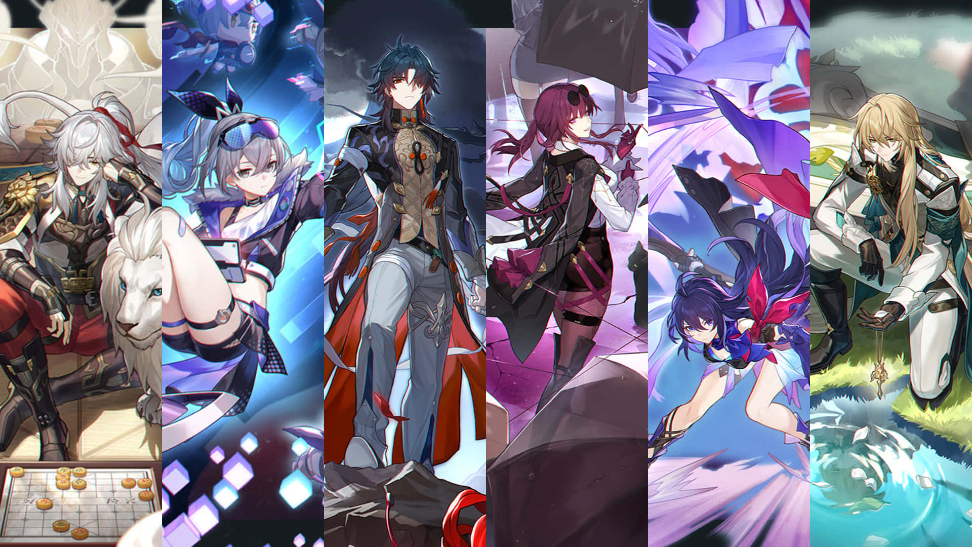 Honkai Star Rail, anime characters, dynamic poses, Full HD Desktop Wallpaper