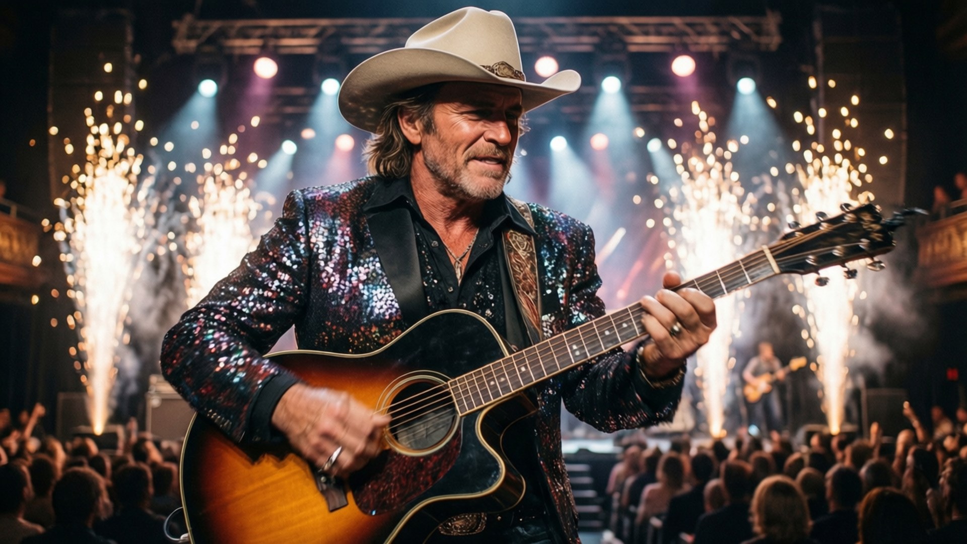 Honky Tonk Man, rock star, guitar, Full HD Desktop Wallpaper